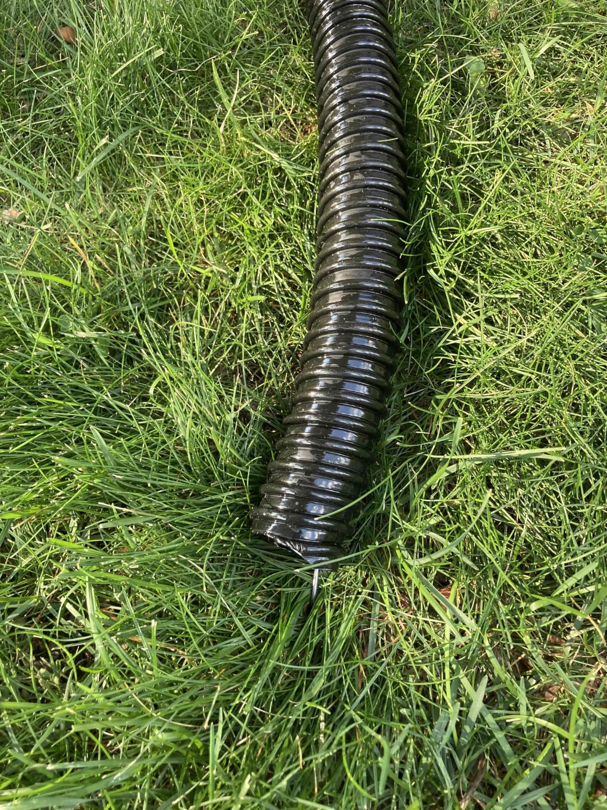 1 1/2 Inch Pond Sump Pump Discharge Hose Corrugated Water Hose Black PVC Tubing 10Ft customer photo 2
