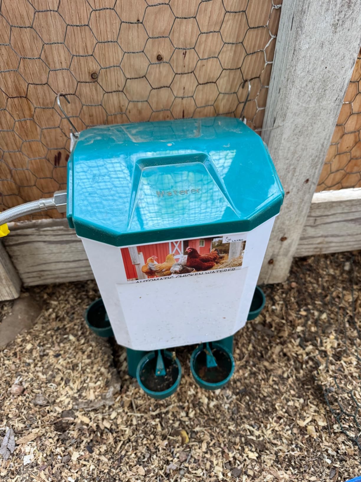 Lilyang Automatic Chicken Waterer 2 Gallon, Auto Water Refill | Auto Watering System with Float Valve, Connects Directly to 3/4