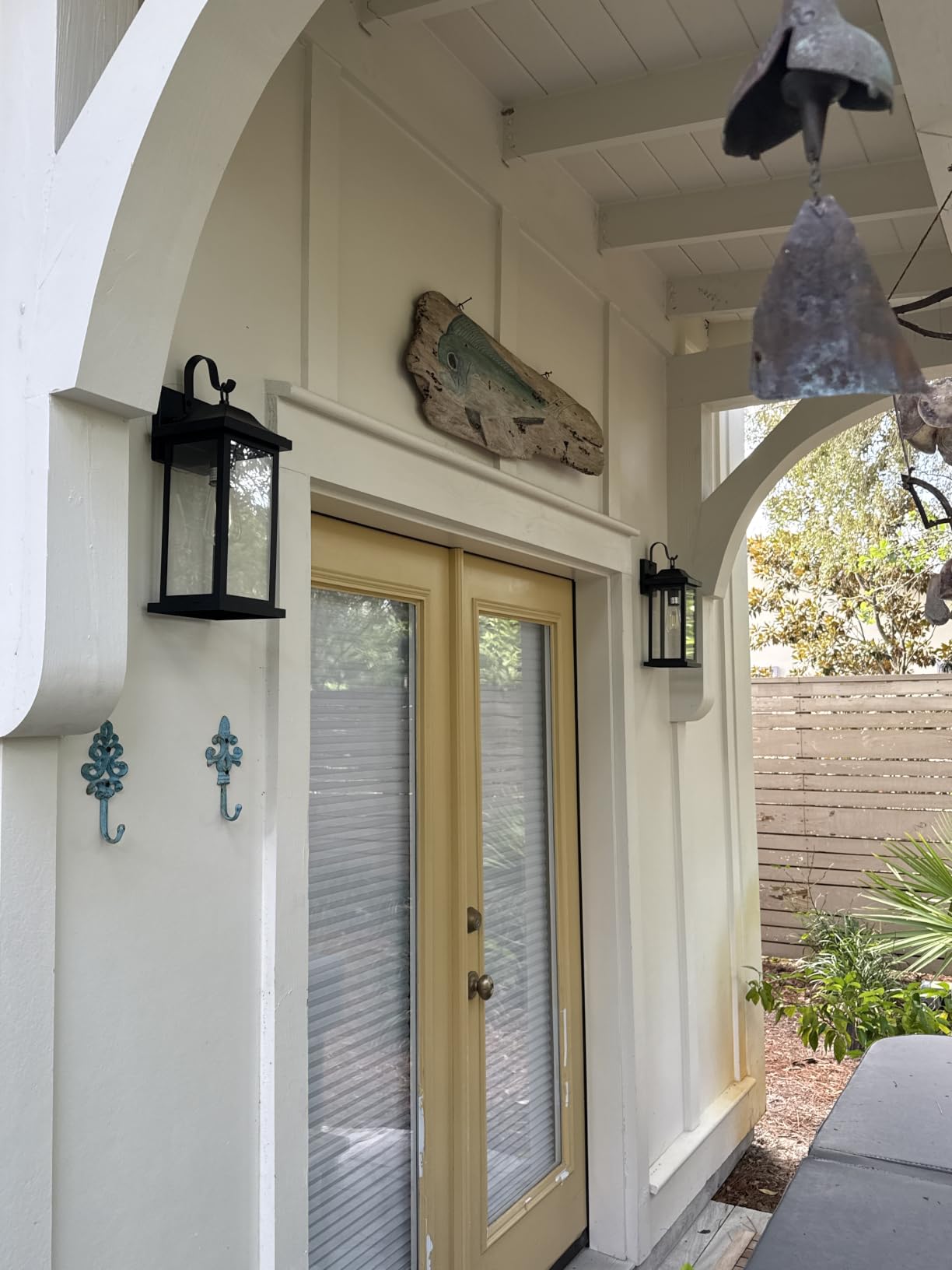 2-Pack Large Outdoor Light Fixtures Porch Lights Exterior Black | 17