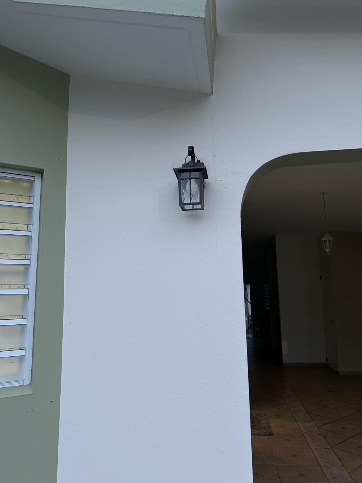 2 Pack Dusk to Dawn Outdoor Wall Lights, Black | Aluminum Exterior Light Fixtures Wall Mount, Ripple Glass, Waterproof Porch Lights, For Entryway, Garage, Patio customer photo 1