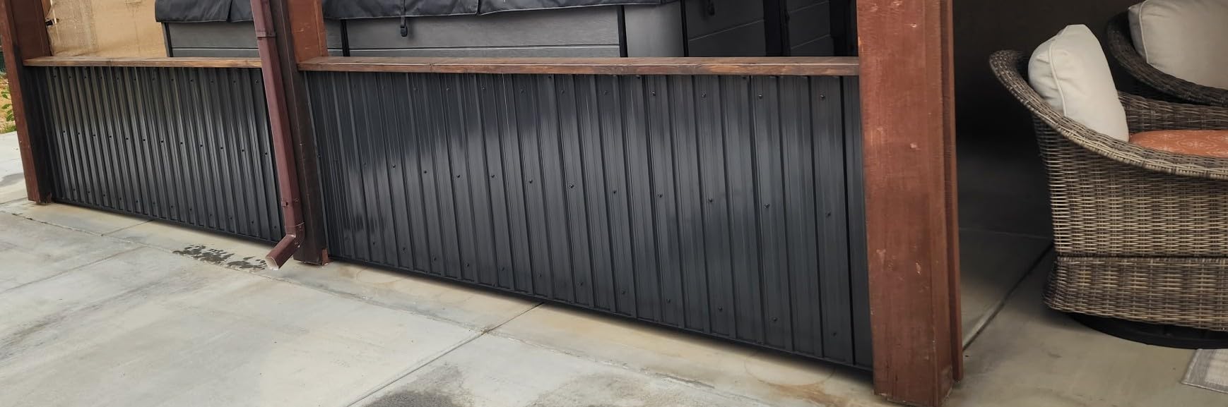 Metal Roof Panels 25 Pcs Gray Roofing Panels Galvanized Steel with Screw Resistant, Versatile and Durable Suitable for Garages, Sheds, Stables and Mobile Homes 176.5 sq.ft customer photo 2