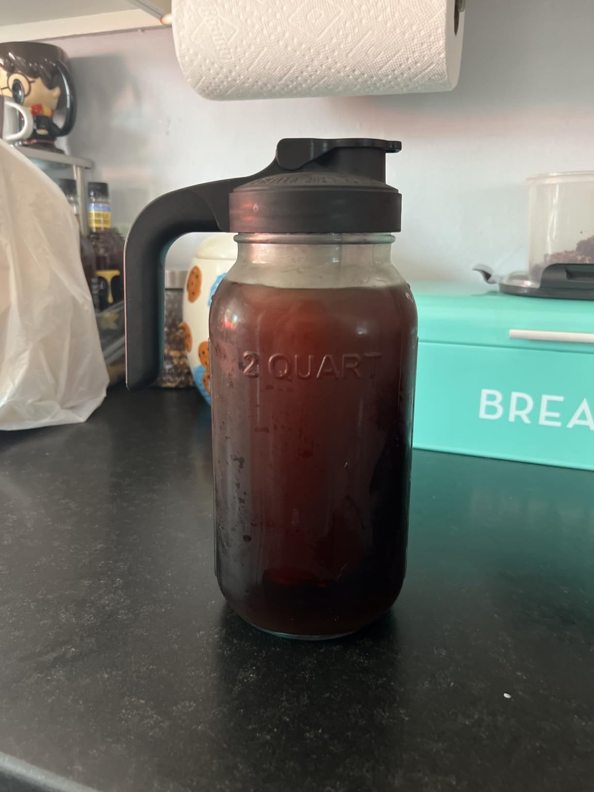 County Line Kitchen 64oz Cold Brew Coffee Maker with Leak Proof Lid | Glass Cold Brew Coffee Maker - Wide Mouth Mason Jar, Stainless Steel Filter & Leak-Proof Lid customer photo 1