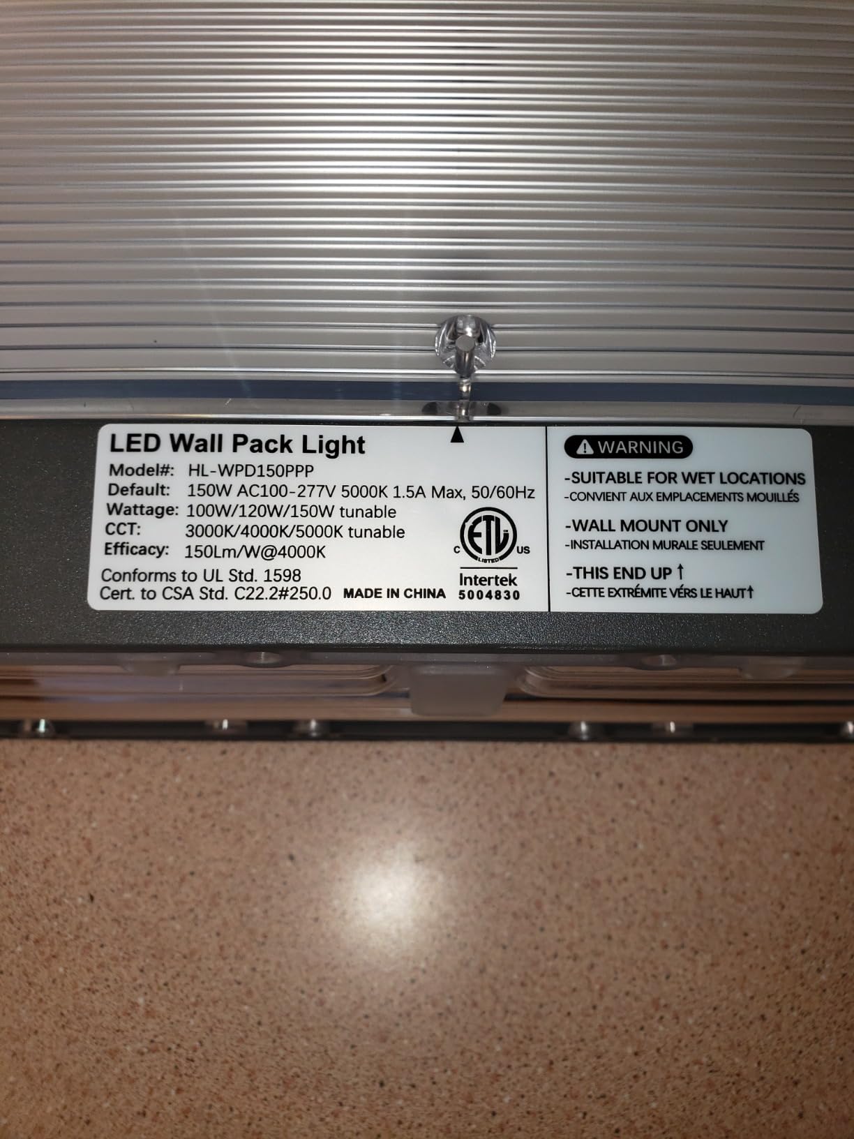 AKK Full & Semi Cutoff LED Wall Pack Light, Selectable 150W/120W/100W & 3000K/4000K/5000K & Timed Dimming & Photocell, 22500LM IP65 Waterproof 100-277V ETL-Listed Commercial & Industrial Flood Light customer photo 1