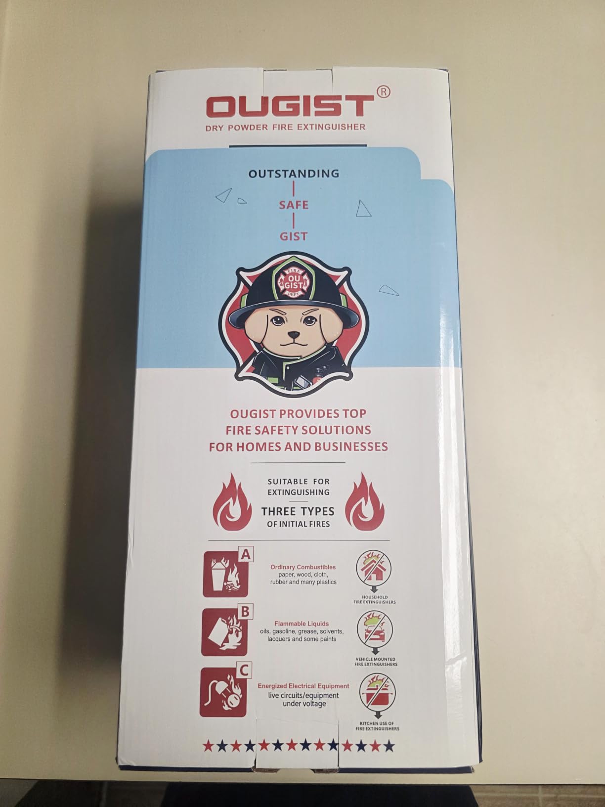 Ougist Signature ABC Fire Extinguisher for Home, 2.5 lb, 1 Pack, 1-A:10-B:C Rated Dry Chemical customer photo 1