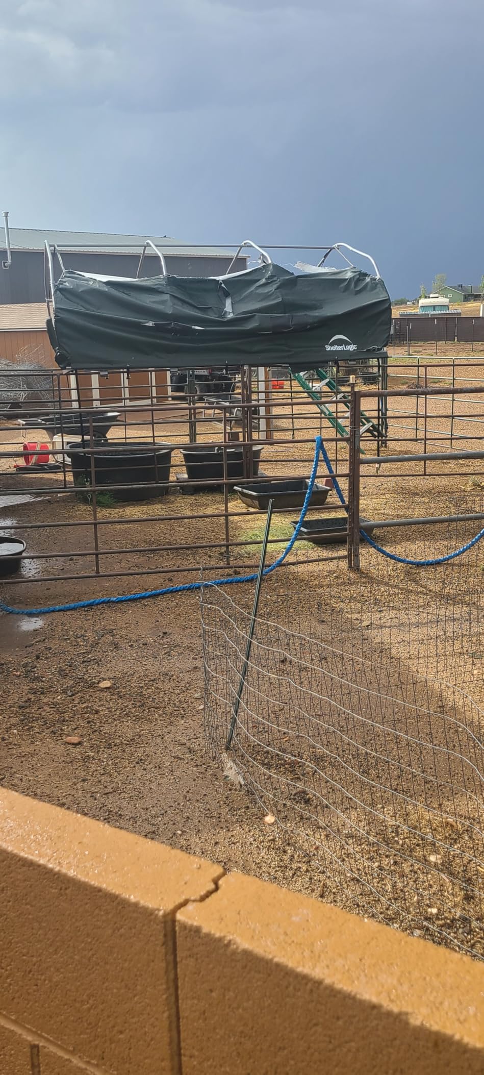 ShelterLogic Standard Replacement Cover 804782-0102, 7.5oz, Green for 51523 12x12 ft. Corral Shelter customer photo 2