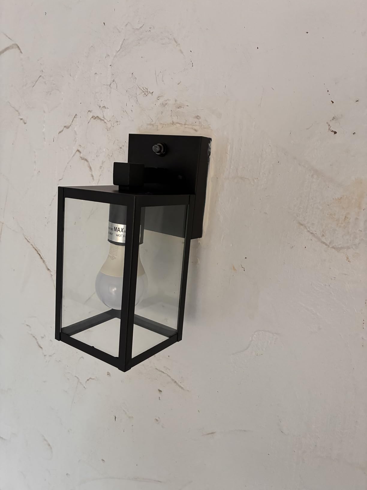Dusk to Dawn Exterior Lighting Fixtures, Outdoor Porch Light Wall Sconce | 10.65 inch, Anti-Rust Metal Frame, Tempered Glass, E26 Base, Waterproof, Sensor Wall Lantern for Patio, Garage, Entryway customer photo 2
