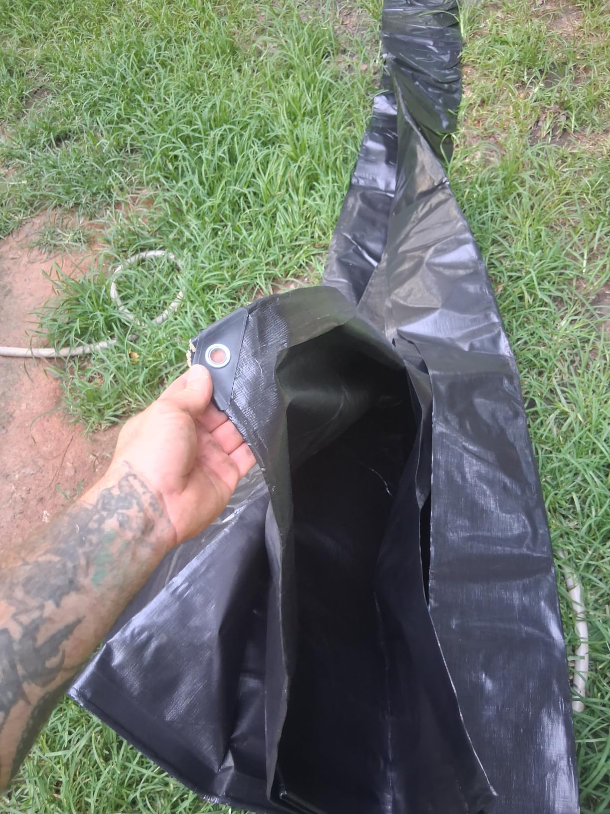15x20ft Pond Liners, 28MIL HDPE Fish Pond Liner, Reinforced Koi Pond Liners for Outdoor Ponds, Water Gardens, Waterfall, Fountain | Waterproof PE Pond Lining, Flexible & Durable, Fish Safe, Easy Cutting, For Duck Pond, Garden Landscape customer photo 2