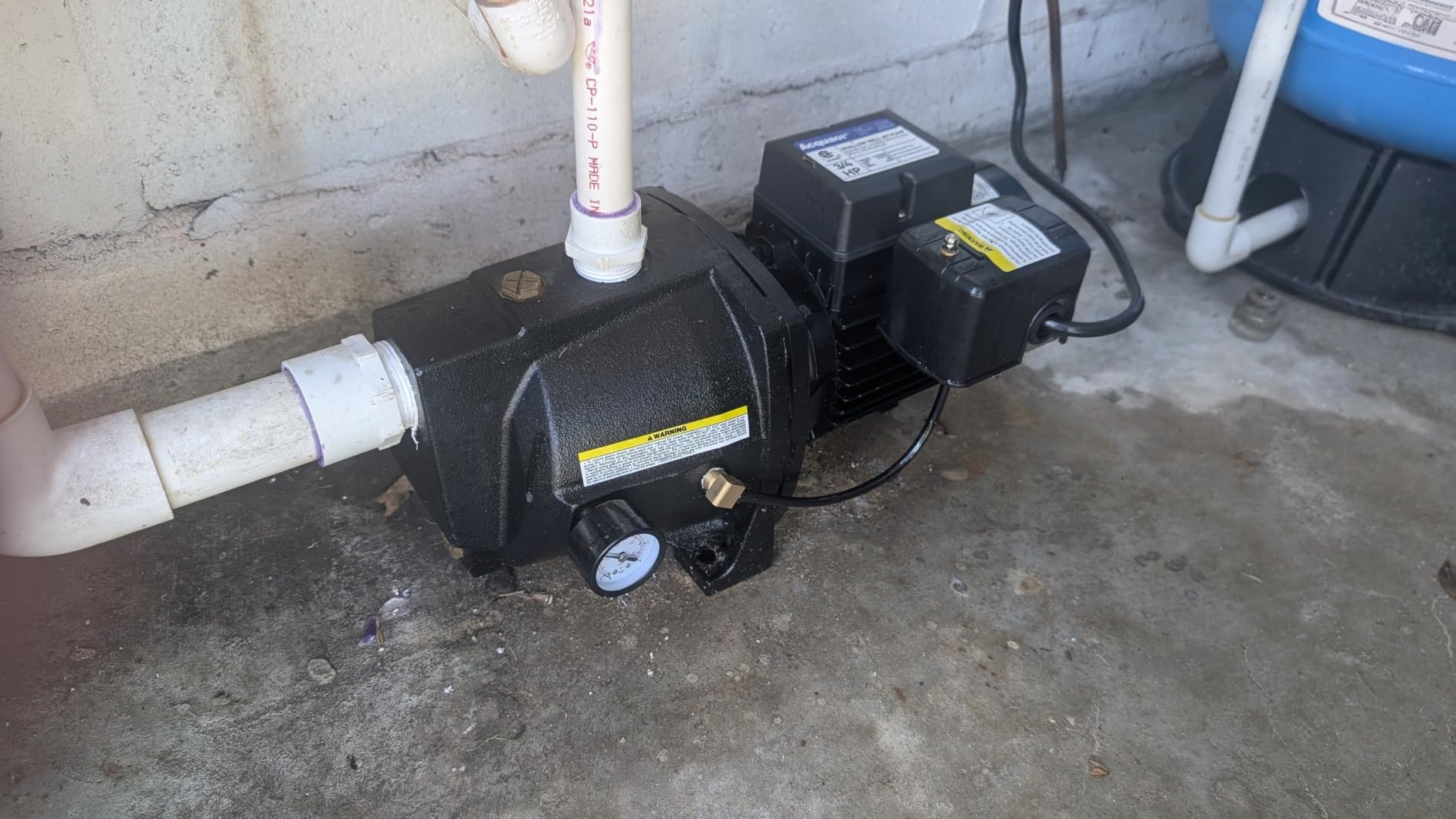 Shallow Well Jet Pump, Cast Iron, Well Depth Up to 25ft, 115V/230V Dual Voltage, Automatic Pressure Switch customer photo 2