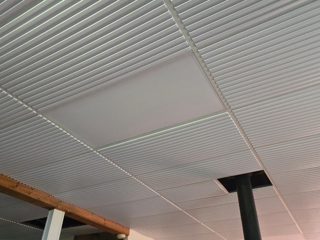 OKQ 2x2 LED Flat Panel Light Drop Ceiling Office Fixture, 5 CCT 3000K-6500K Adjustable & 5 Wattage Selectable, 0-10V Dimmable, 2X2 LED Flush Mount Ceiling Light, ETL Listed 4 Pack customer photo 2