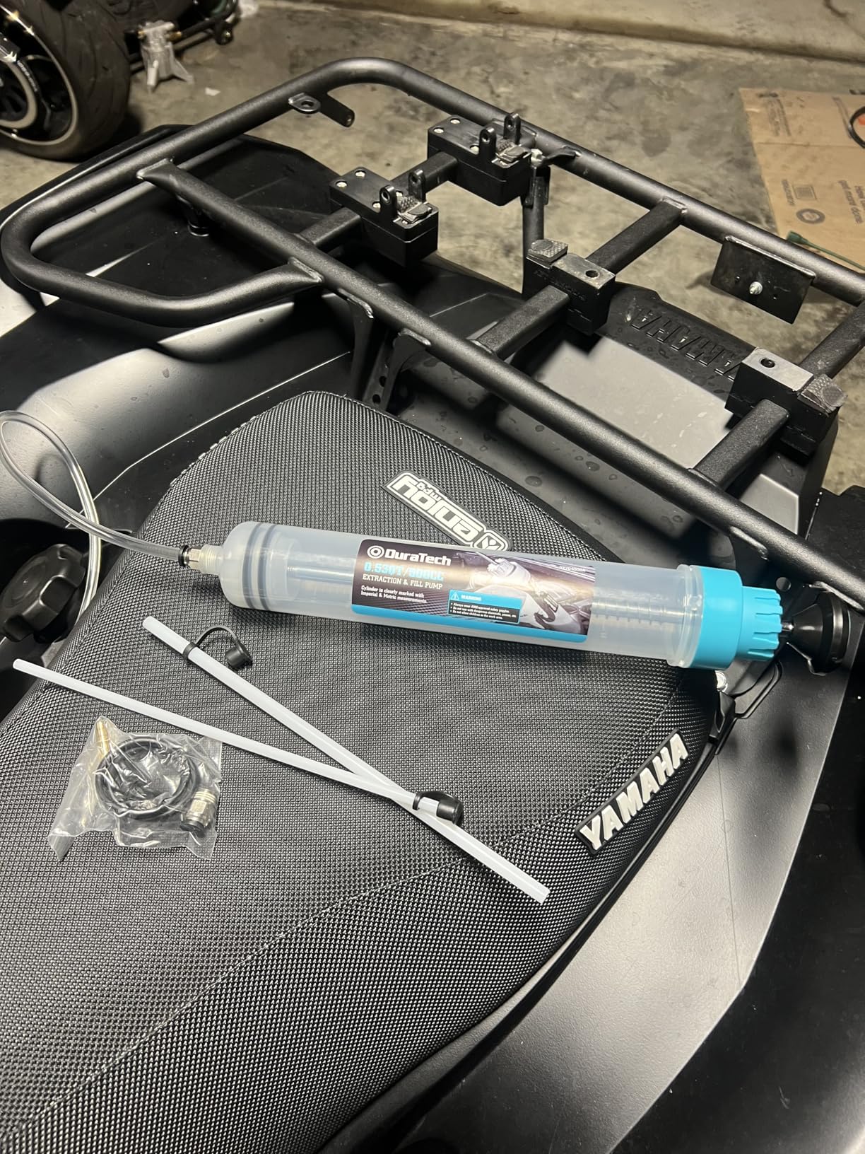 DURATECH 500CC Fluid Extractor, Oil Extractor with Long Hose and Extension Tubes, Brake Fluid Extractor, Fluid Pump Automotive, Suction Pump for Lawn Mowers Cars Ships Golf Carts customer photo 2