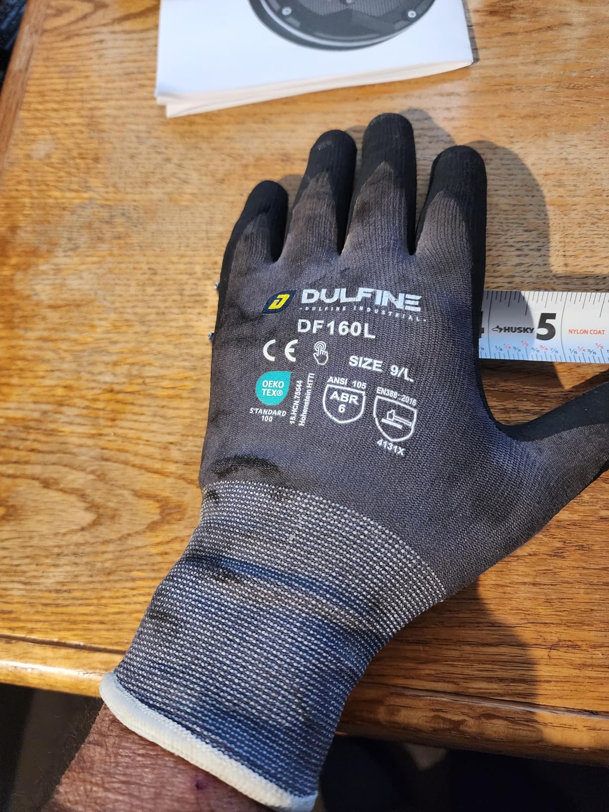 DULFINE MicroFoam Nitrile Coated 3/12/36 Pairs Work Gloves for Men & Women | Strong Grip, Touchscreen, Seamless Nylon Knit, Ideal for General Purpose, Automotive, Home Improvement, Painting customer photo 2