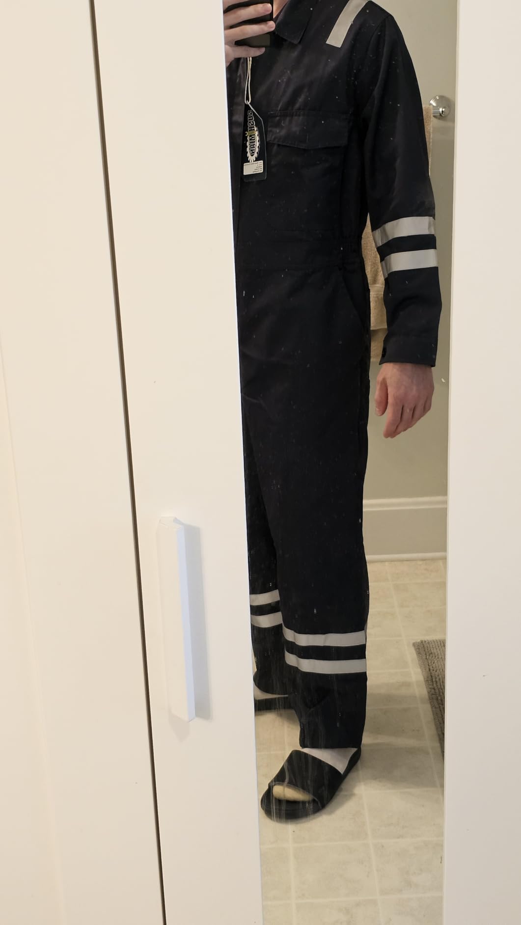 Men's Work Coverall High Visibility Overalls Mechanics Coveralls Workwear Jumpsuit with Multi Pockets customer photo 1