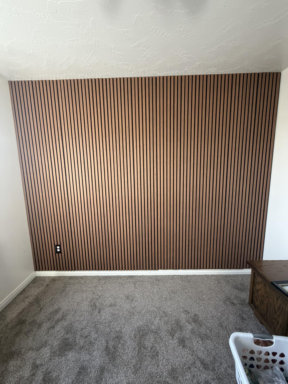 Avana Acoustic Wood Wall Panels - 93.2x11.25 Inch Panels - Fits 94x12 Layout - White Oak Acoustic Panels 4 PCs - Wall Panels for Interior Wall Decor for Homes, Offices - Durable Wood Panels for Wall customer photo 1