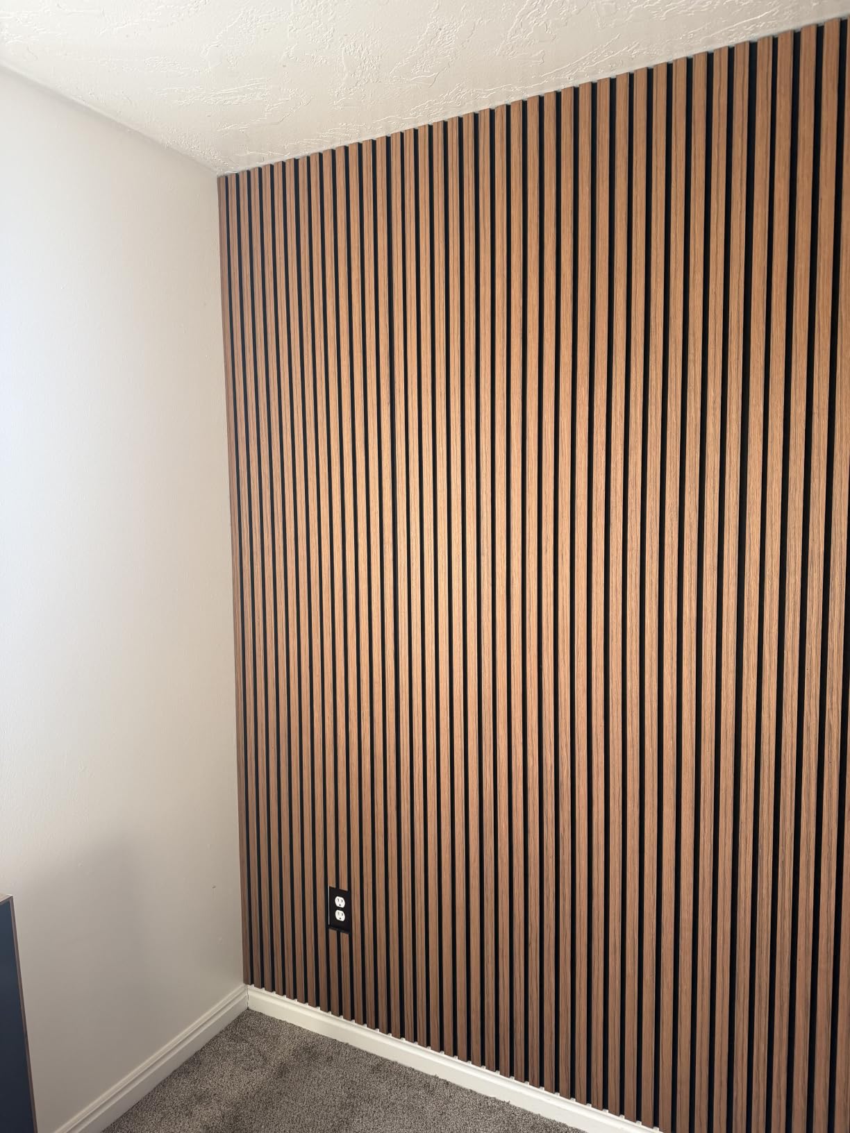 Avana Acoustic Wood Wall Panels - 93.2x11.25 Inch Panels - Fits 94x12 Layout - White Oak Acoustic Panels 4 PCs - Wall Panels for Interior Wall Decor for Homes, Offices - Durable Wood Panels for Wall customer photo 2
