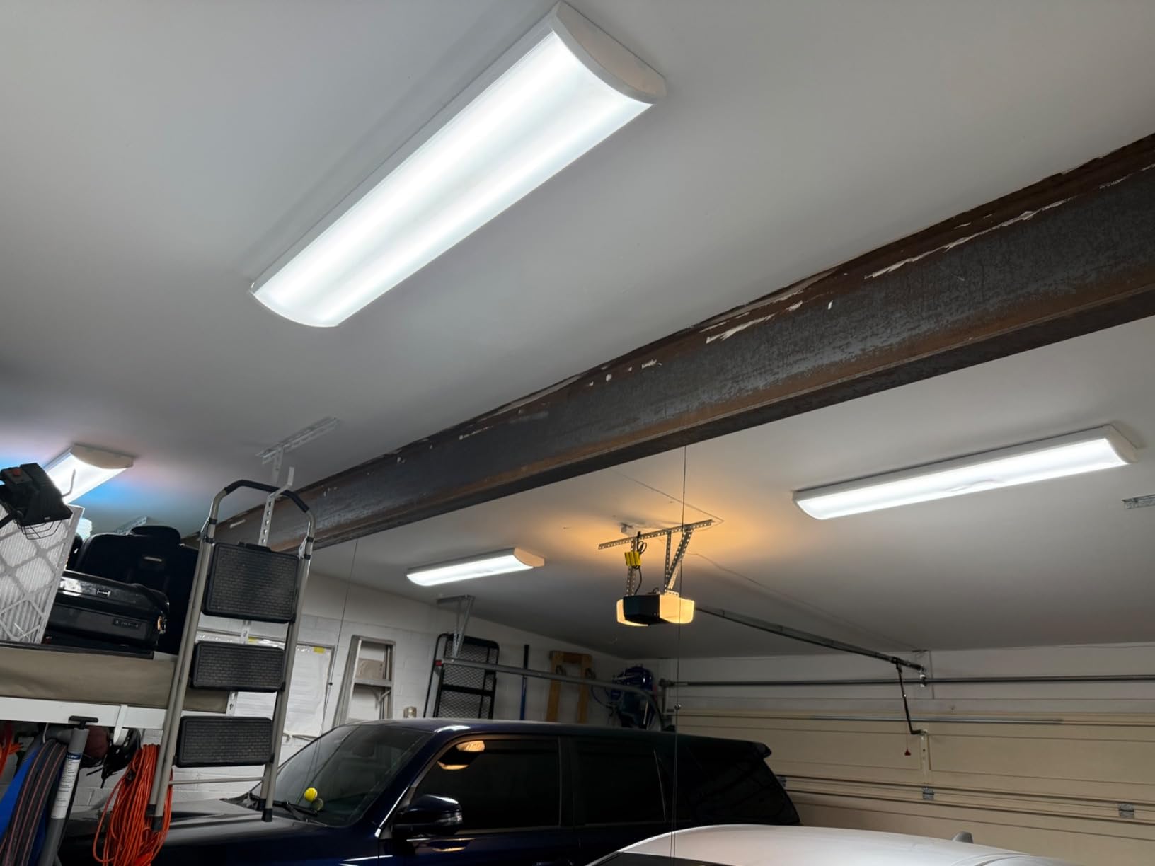 4FT LED Wraparound Light Fixture, 48 inch Kitchen Lighting Fixtures Ceiling, 54W 6210LM, 3500-5000K, 120-277V Commercial 4FT Led Light Fixtures for Laundry Room, Closet, Garage, UL (0-10 v dimming) customer photo 1