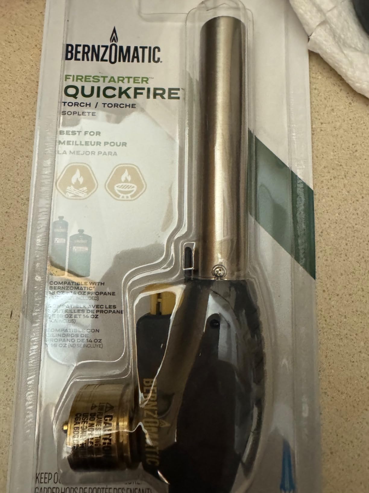 Bernzomatic QuickFire Outdoor Torch, High Output, Wind-Resistant Propane Hand Torch (WT3301) customer photo 1