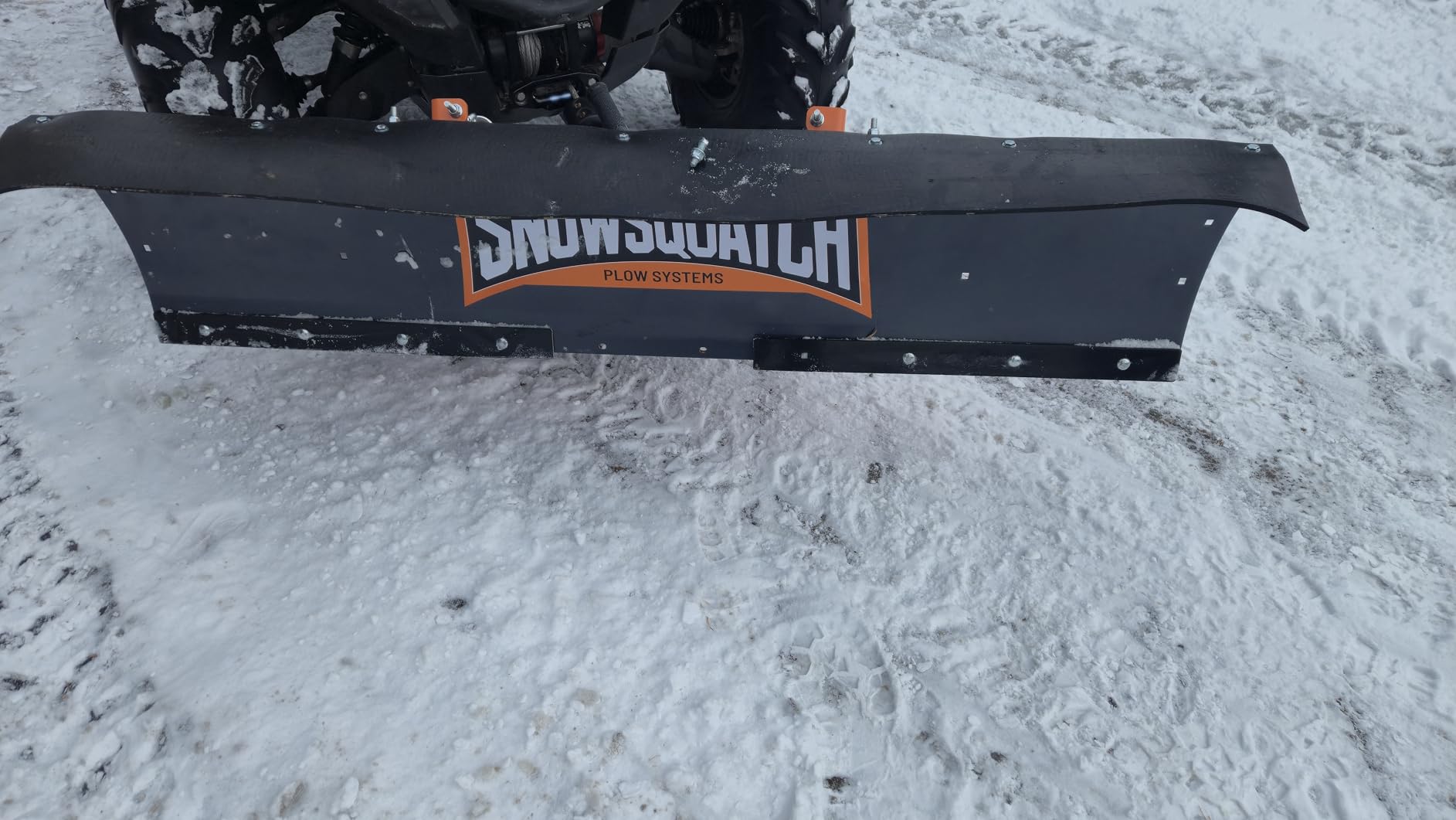 SNOWSQUATCH ATV Snow Plow System 48-60 Inch Adjustable Steel Blade Universal Mount Kit customer photo 2