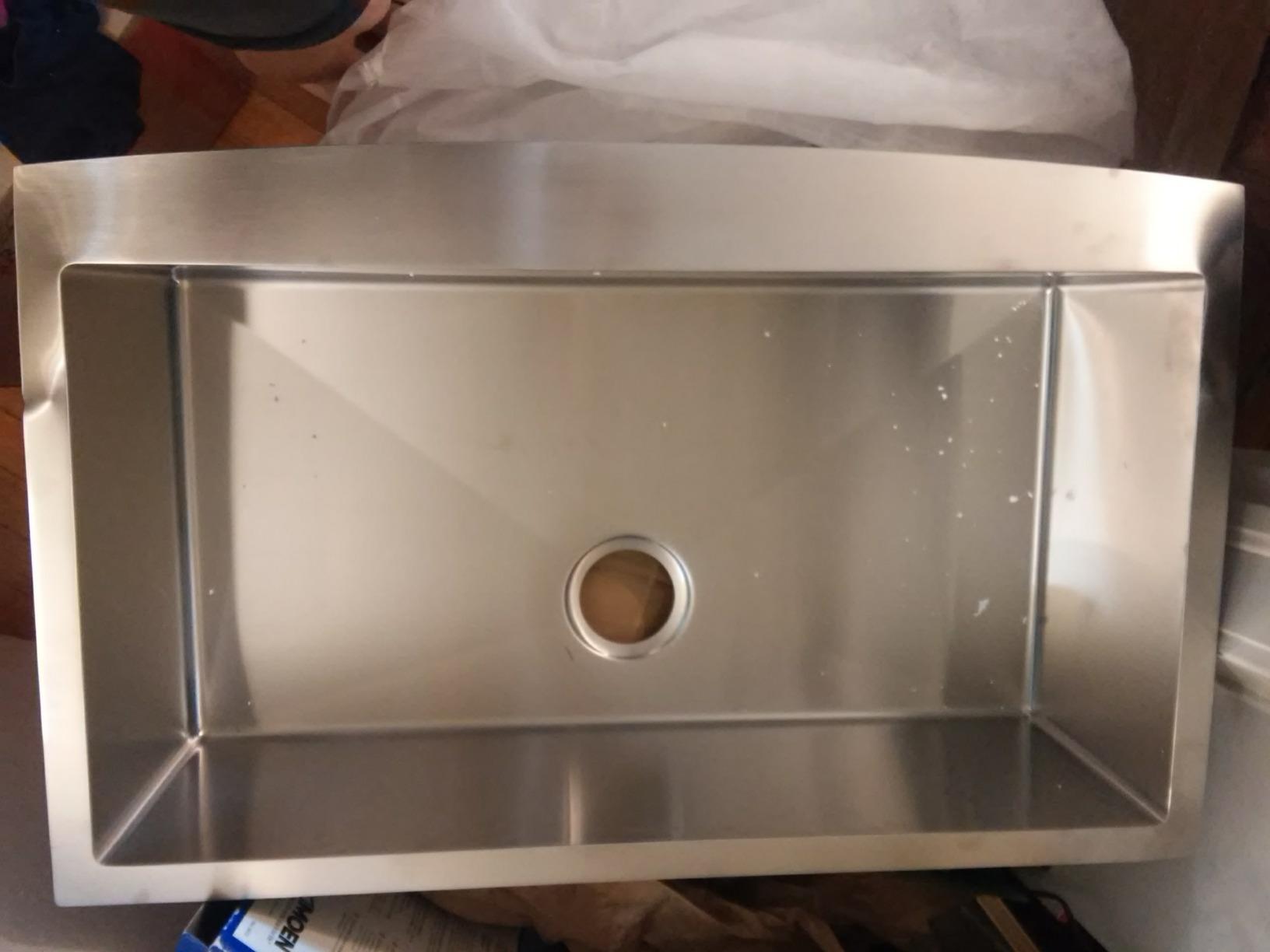 Lordear 36 Inch Farmhouse Kitchen Sink Stainless Steel Apron Front Farm Sink 16 Gauge Single Bowl Handmade Kitchen Basin with Accessories customer photo 1