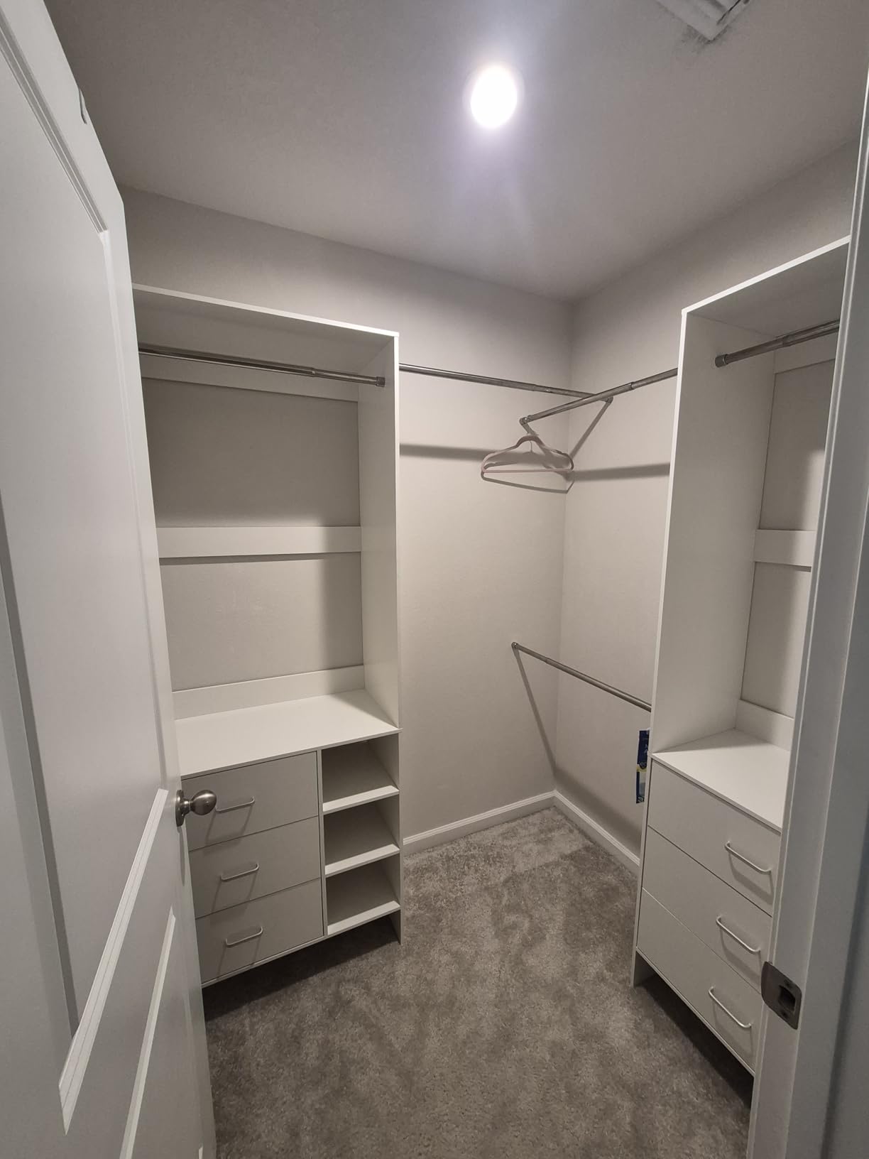 Aheaplus Closet System, Closet Organizer with 3 Wooden Drawers, Closet Organizer System, Walk-in Closet Wardrobe Clothes Rack with 4 Hanging Rods, Garment Rack, -4R, White customer photo 1