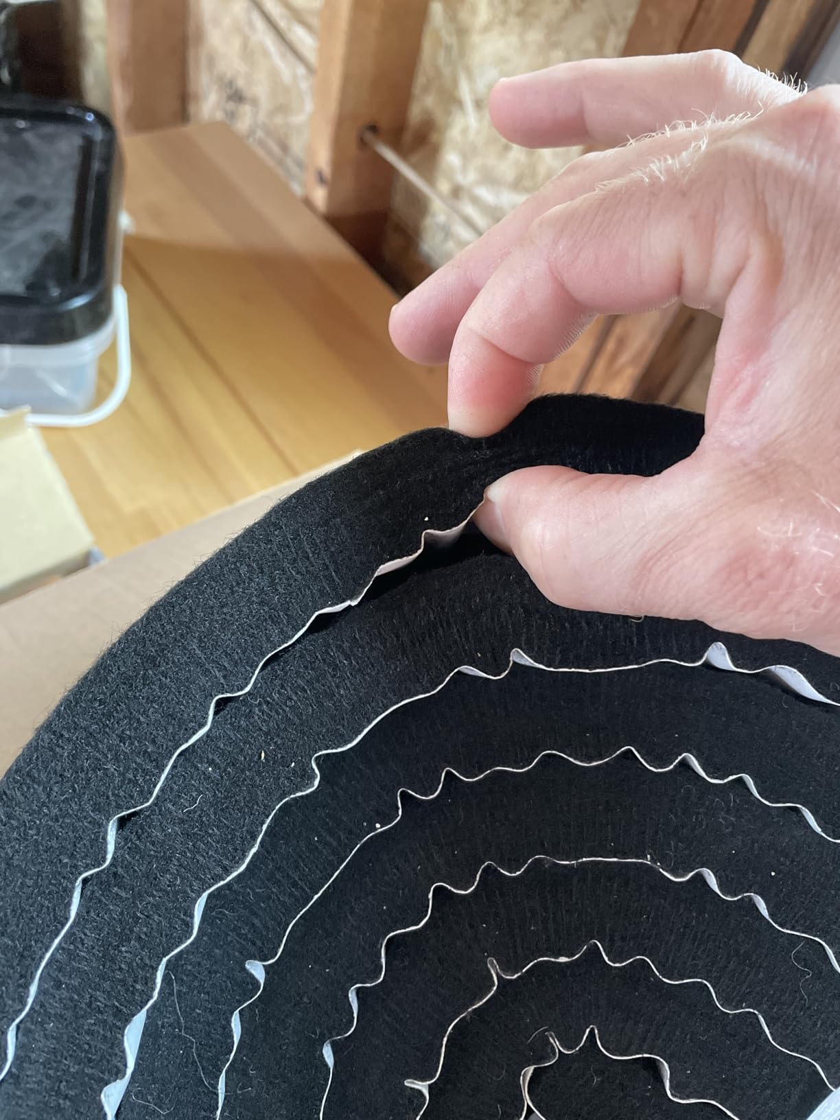 2PCS Metal Roofing Felt Closure Strips, Universal Vented Ridge Material Panel, Self-Adhesive Insulating Felt Panels for Metal Roofing, Weather Resistant Sealing Strips(177x2x0.8 in) customer photo 1