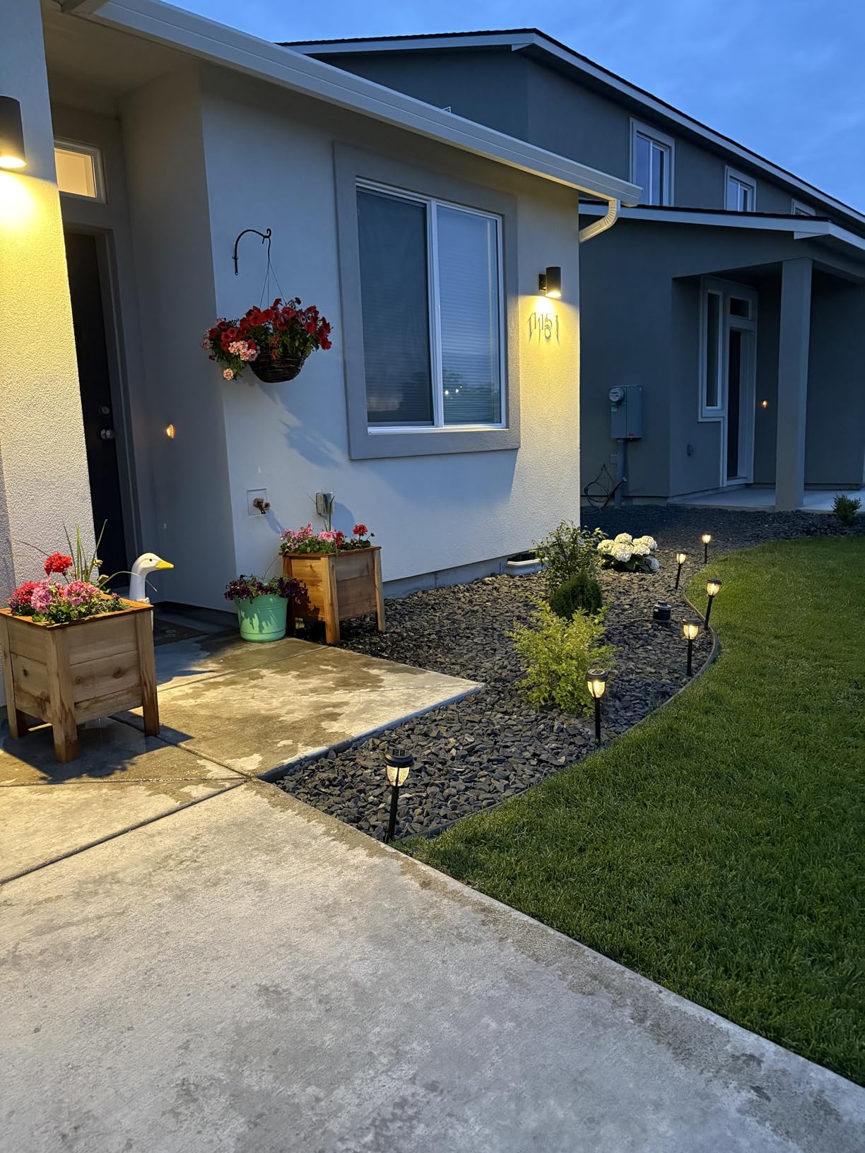 DERAYSION 12 Pack Solar Lights Outdoor, Solar Pathway Lights Auto On/Off Waterproof Garden Landscape Lighting for Path, Yard, Walkway, Driveway Decor customer photo 1