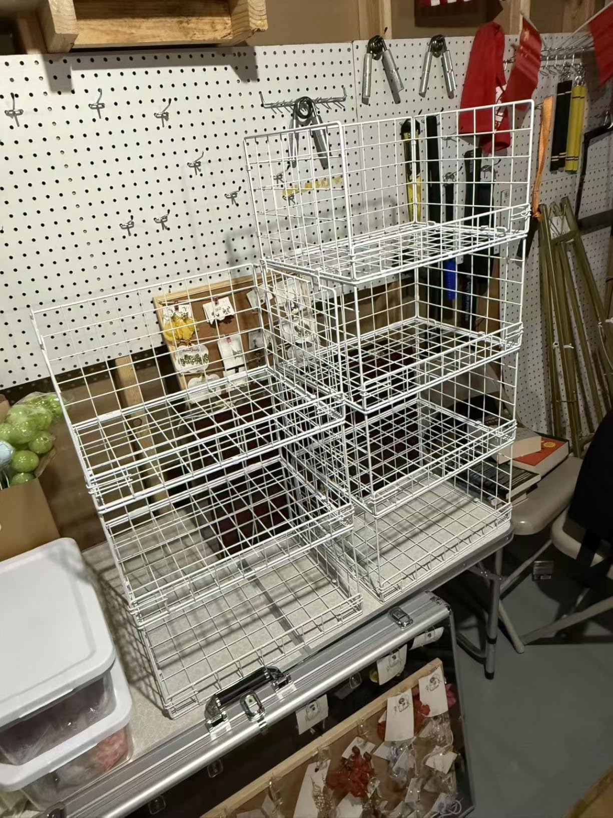 Yociyoga 6-Tier Stackable Closet Organizers and Storage Shelves, Closet Shelf Organizer Basket Bins, Foldable Sweater Storage for Clothes Organizer System, White（Patent No. 30022416） customer photo 2