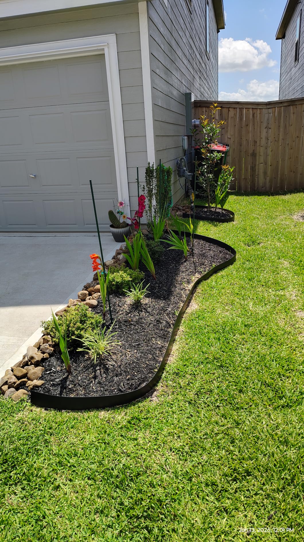 Gardzen Landscape Edging Kit | 60-Foot Long, 3-Inch Tall, No Dig Garden Edging Border for Flower Beds, Tree Rings, Pathways, Includes 60 Spikes customer photo 2