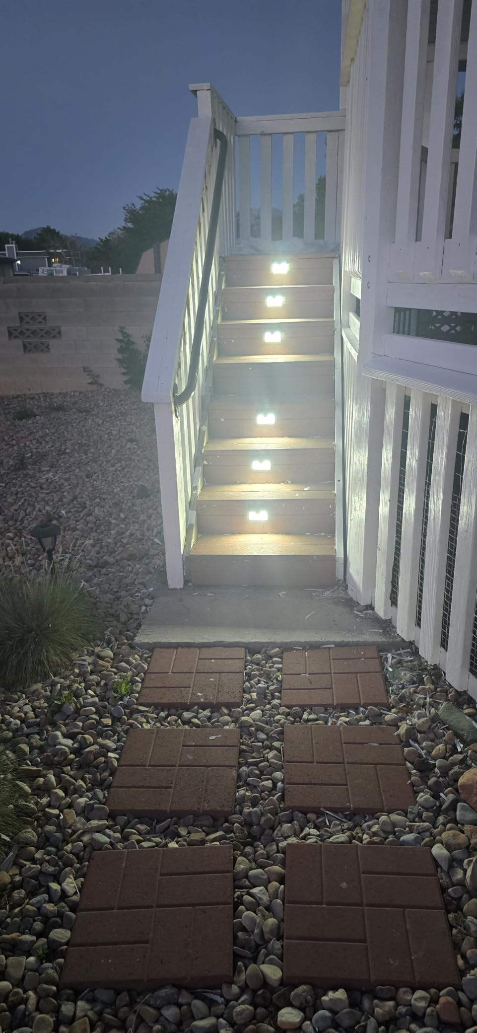 [6 Packs] Solar Motion Sensor Outdoor Lights, Super Bright Solar Lights Outdoor Waterproof, 3 Lighting Modes Security Wall Light for Outside Walking Dog Fence Backyard Deck Garden Door Step Garage customer photo 2