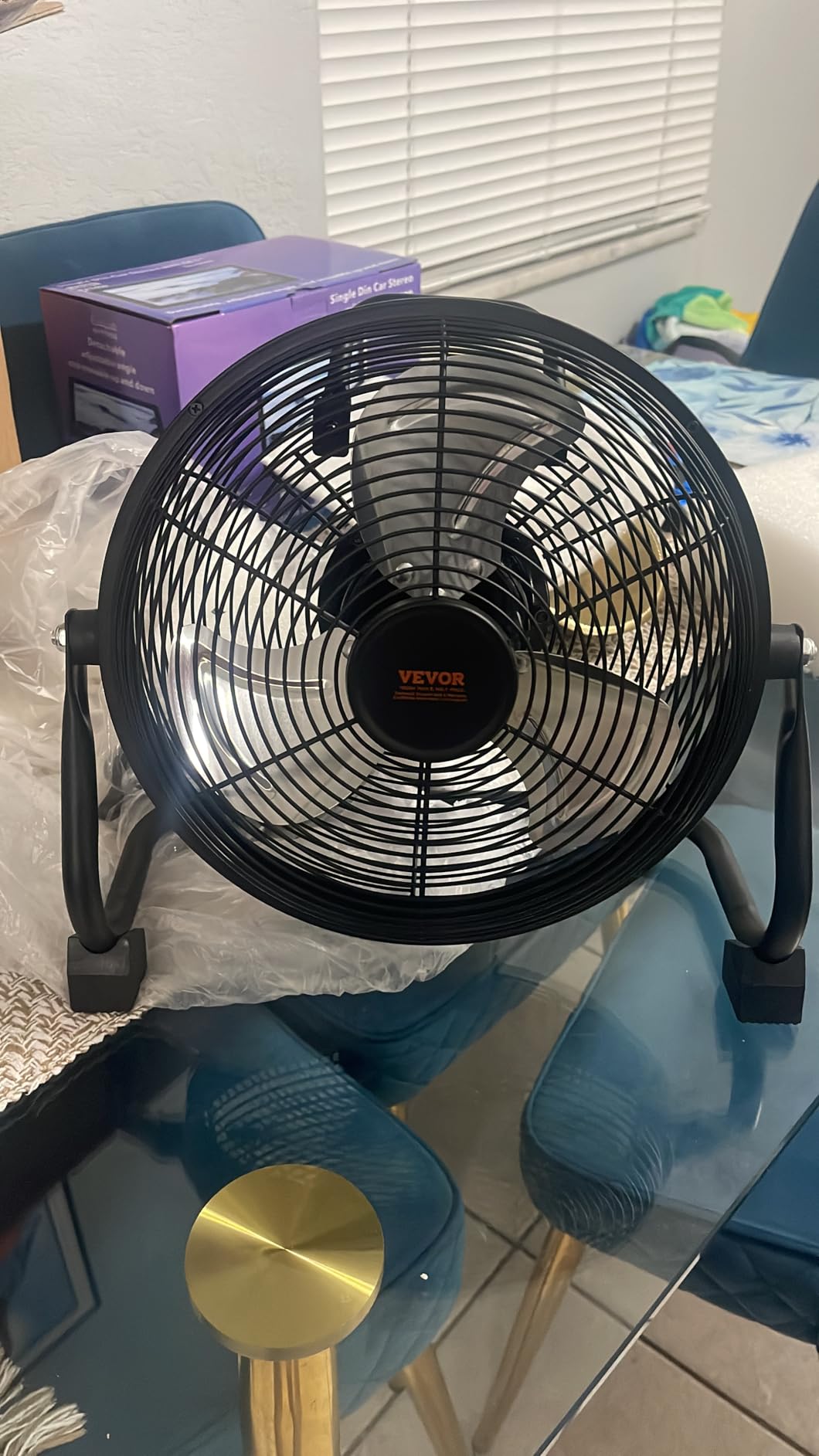 VEVOR High-velocity Drum Air Circulator Fan, 3 Speeds 14 Inch Industrial Fan, 2520 CFM 360° Adjustable Floor Fan, for Home, Gym, Office, Garage, Commercial Shop & Bedroom customer photo 2