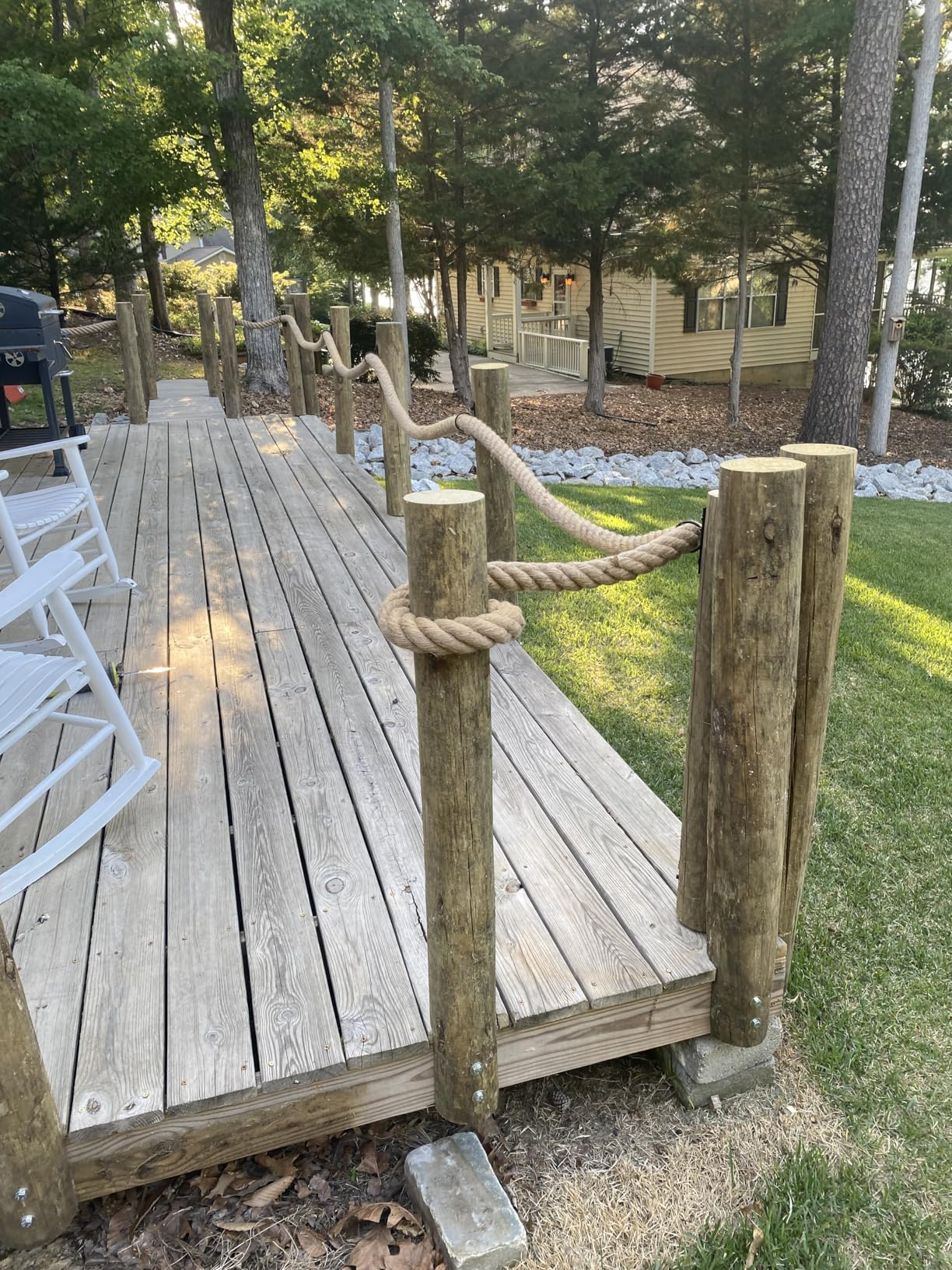 Muzata 50ft Complete Rope Support Holder Railing Kit with User Guide M082 | 1.5 inch Natural Jute Rope, Adjustable Length, Easy Installation, Ideal for Deck Railings customer photo 2
