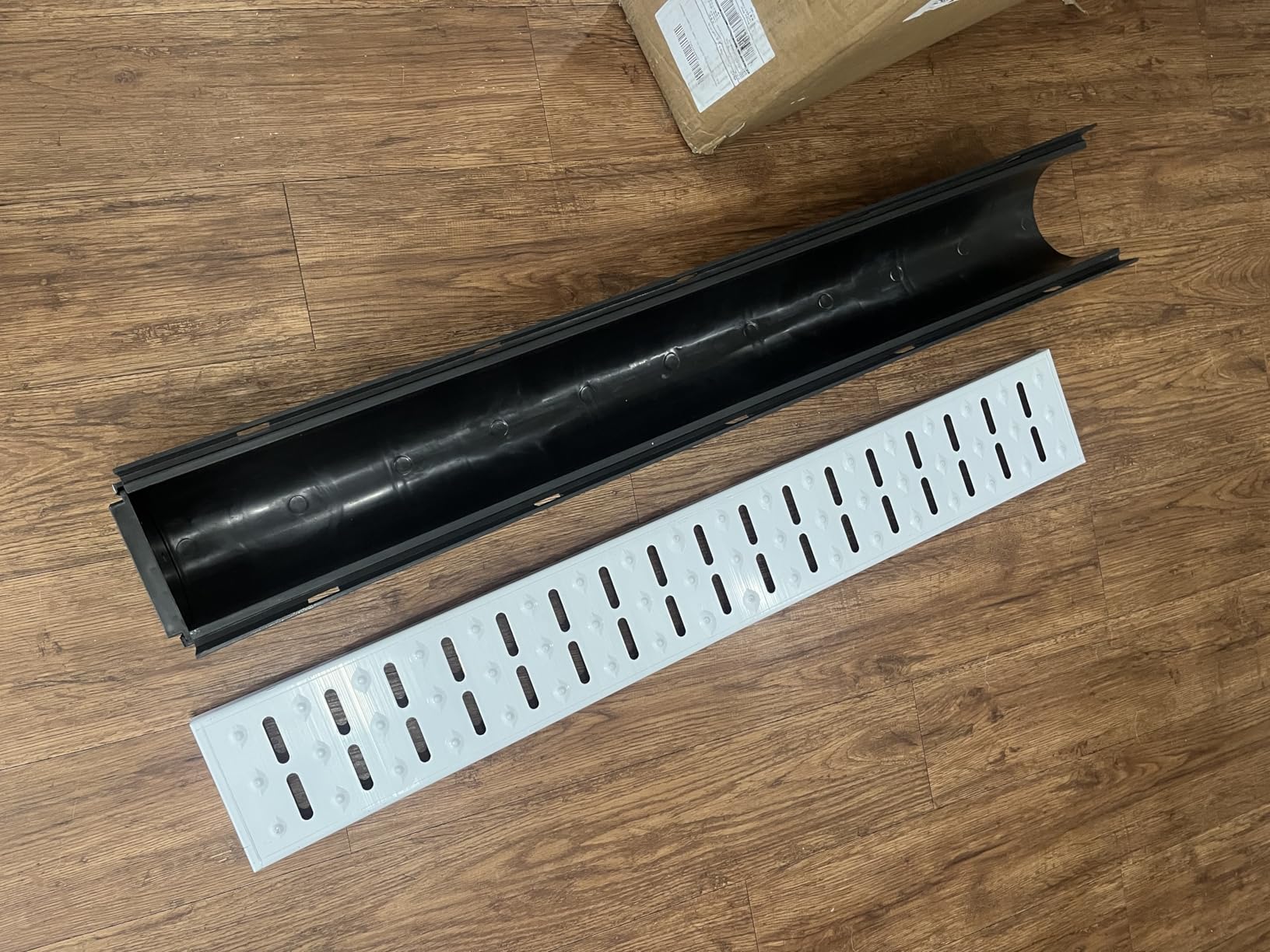FAHKNS Trench Drain System, HDPE Channel Drainage with 304 Stainless Steel Metal Grate, Durable Garage Flooring Drain for Driveway, Garden, Patio, Pool Deck, Easy to Install, Corrosion-Resistant customer photo 1