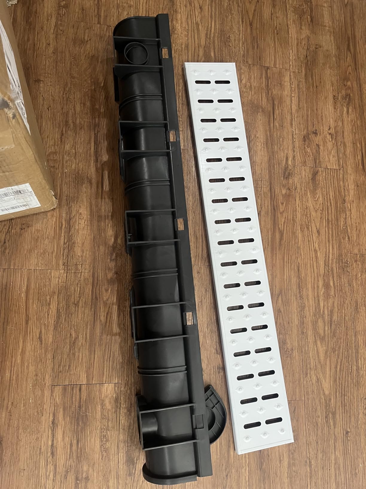 FAHKNS Trench Drain System, HDPE Channel Drainage with 304 Stainless Steel Metal Grate, Durable Garage Flooring Drain for Driveway, Garden, Patio, Pool Deck, Easy to Install, Corrosion-Resistant customer photo 2