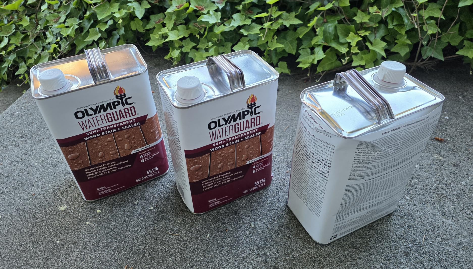 Olympic WaterGuard Woodland Cedar Wood Stain and Sealer, Water-Based, Semi-Transparent, 1 Gallon customer photo 1