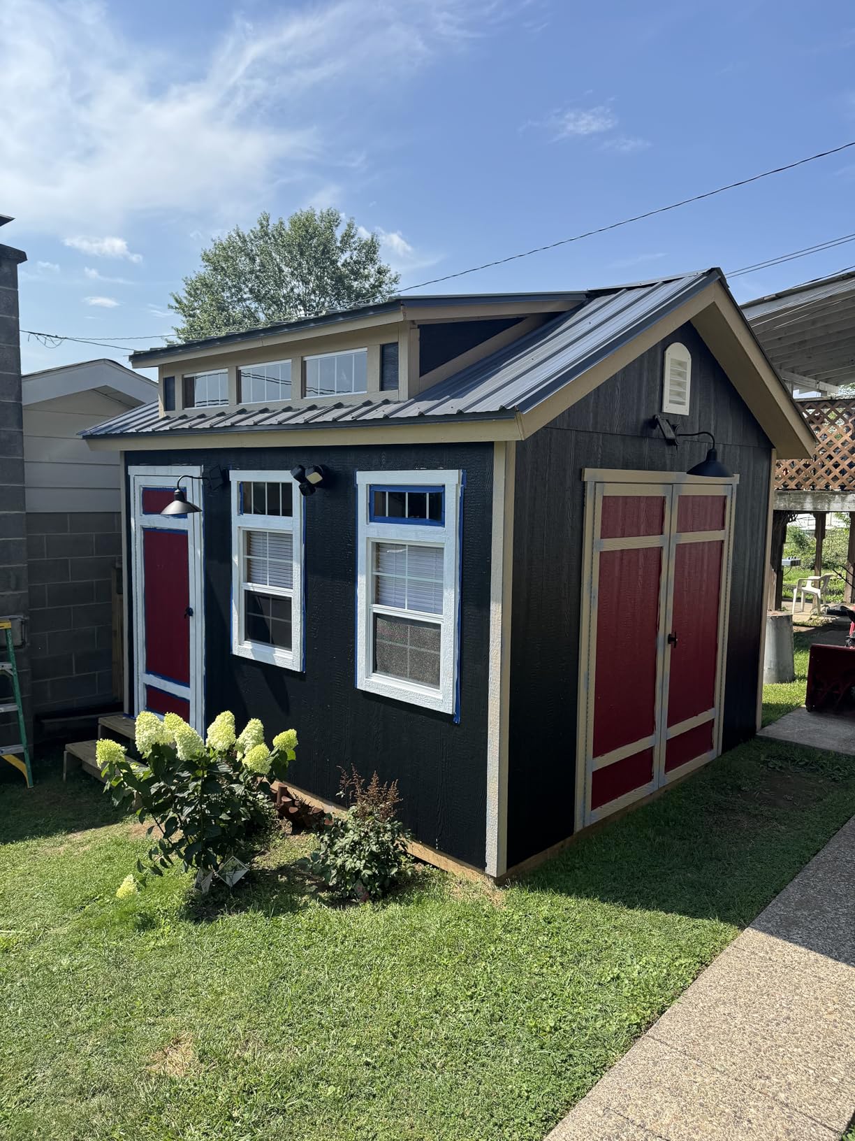 Handy Home Products Designer 12x10 Wooden Storage Shed with Dormer, Windows, and Floor Kit- Paint and Shingles not Included customer photo 2