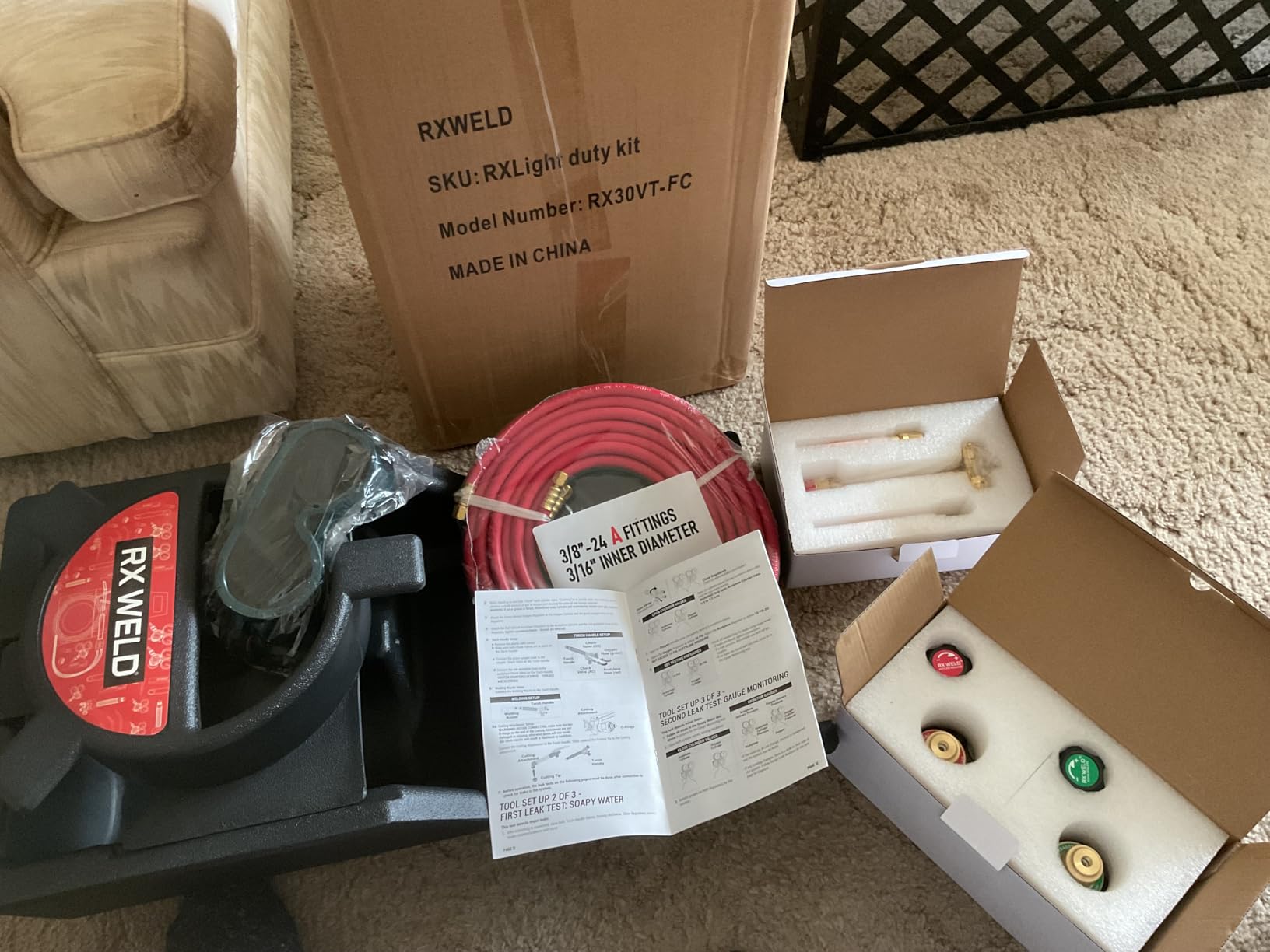 RX WELD Light Duty Oxy-Fuel Welding and Cutting Torch Kit | HVAC Brazing Set, Check Valves & Tote, Cylinders Not Included customer photo 2