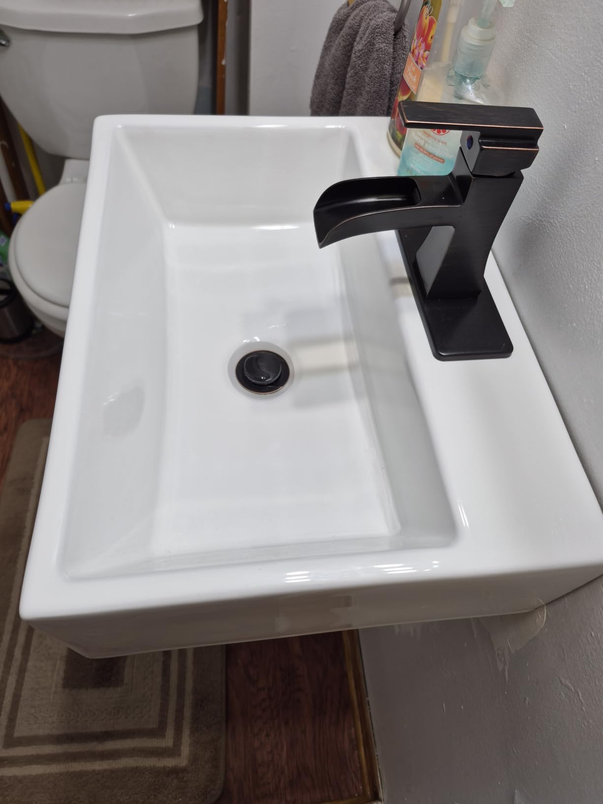 Wall Mounted Bathroom Vessel Sink, QISHKA 15