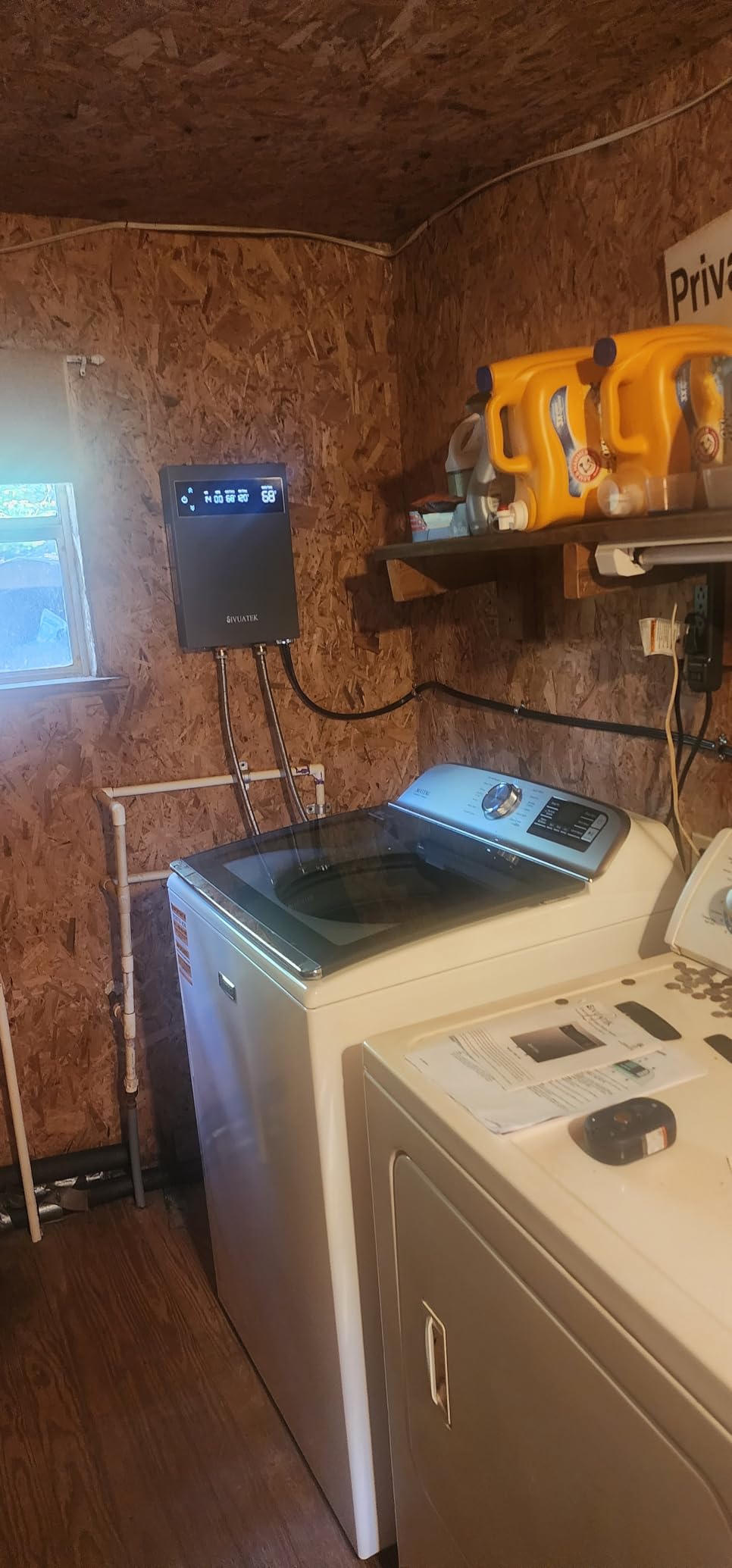 14kW Tankless Water Heater Electric 240V, Sink & Shower, Gray | 3s instant heating, 99.8% efficient. LED shows inlet/outlet temp, GPM & kW. ±1℉ precise control, ETL certified. customer photo 2