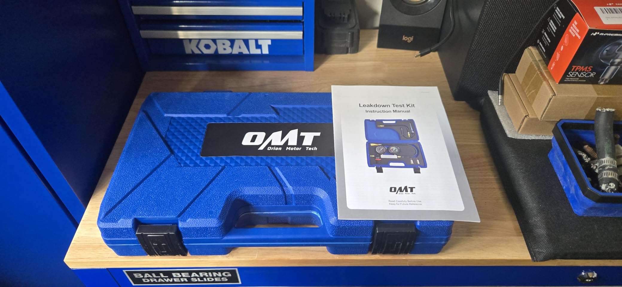 OMT Automotive Cylinder Leakdown Diagnostic Detector Tool Kit for Petrol - Solid Brass Core Construction, 2.7 Inch Shockproof Dual Gauges customer photo 1