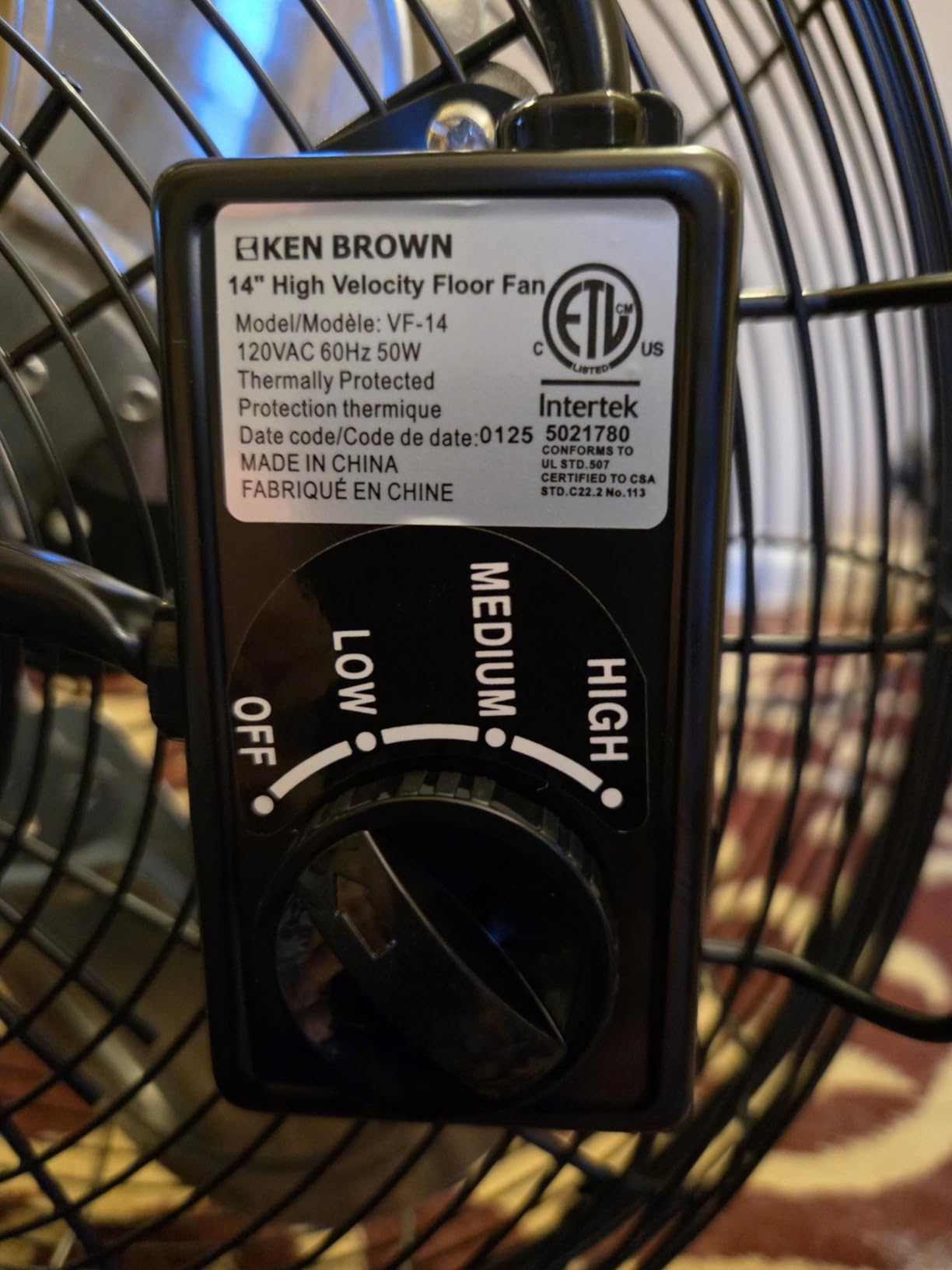 KEN BROWN 24 Inch Industrial Shop Fan, TurboSweep 8 Blades High Velocity Drum Fan, 9500 CFM, Heavy Duty 3 Speeds, 360° Adjustable Tilt for Industrial Commercial Gym Garage customer photo 2