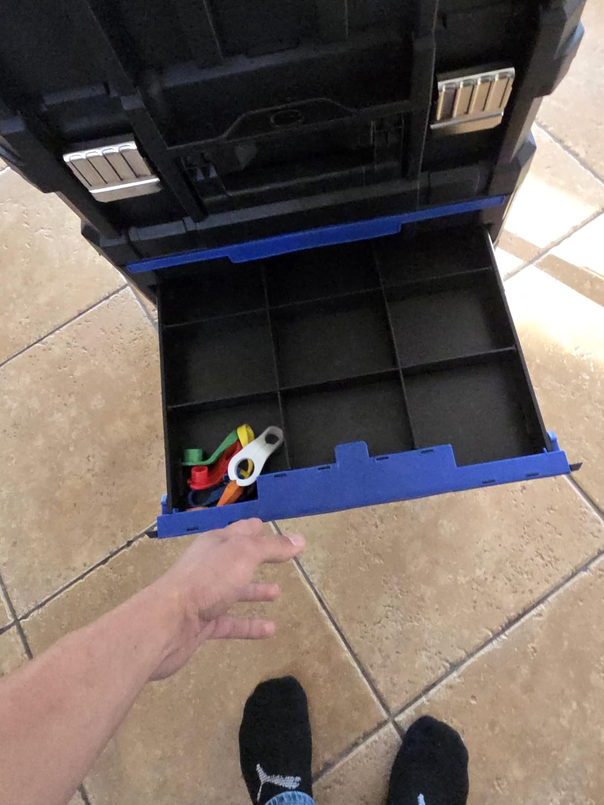 4 Tier Stackable Rolling Tool Box with Wheels | Modular Tool Organizer Box Storage System | Portable Tool Box with Drawers | Tough and Durable | for Garage Storage | Home Repairs | Professional Work customer photo 2