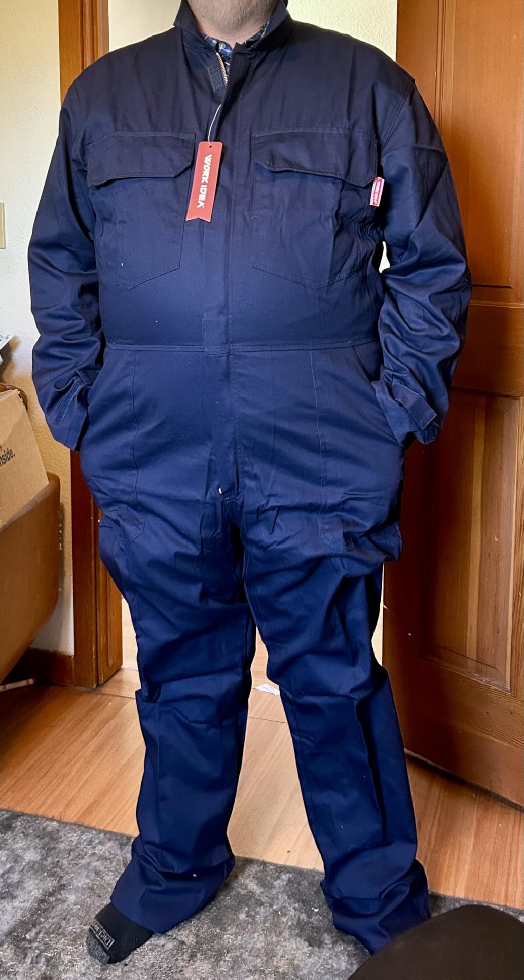WORK IDEA Men's Coveralls Long Sleeve 100% Cotton Twill Workwear Jumpsuit Relaxed Fit customer photo 2