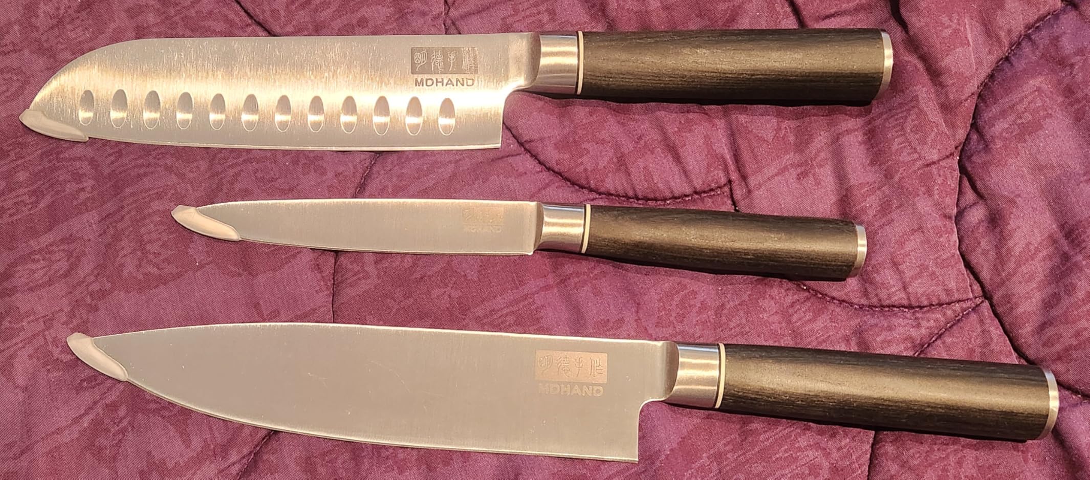 MDHAND Kitchen Knife Set 9 Pieces, Ultra Sharp Japanese Knife Set Gift Box | High Carbon Stainless Steel Chef Knife Set with Pakkawood Handle, Knives Set for Kitchen & Home Cooking, Dishwasher Safe customer photo 1