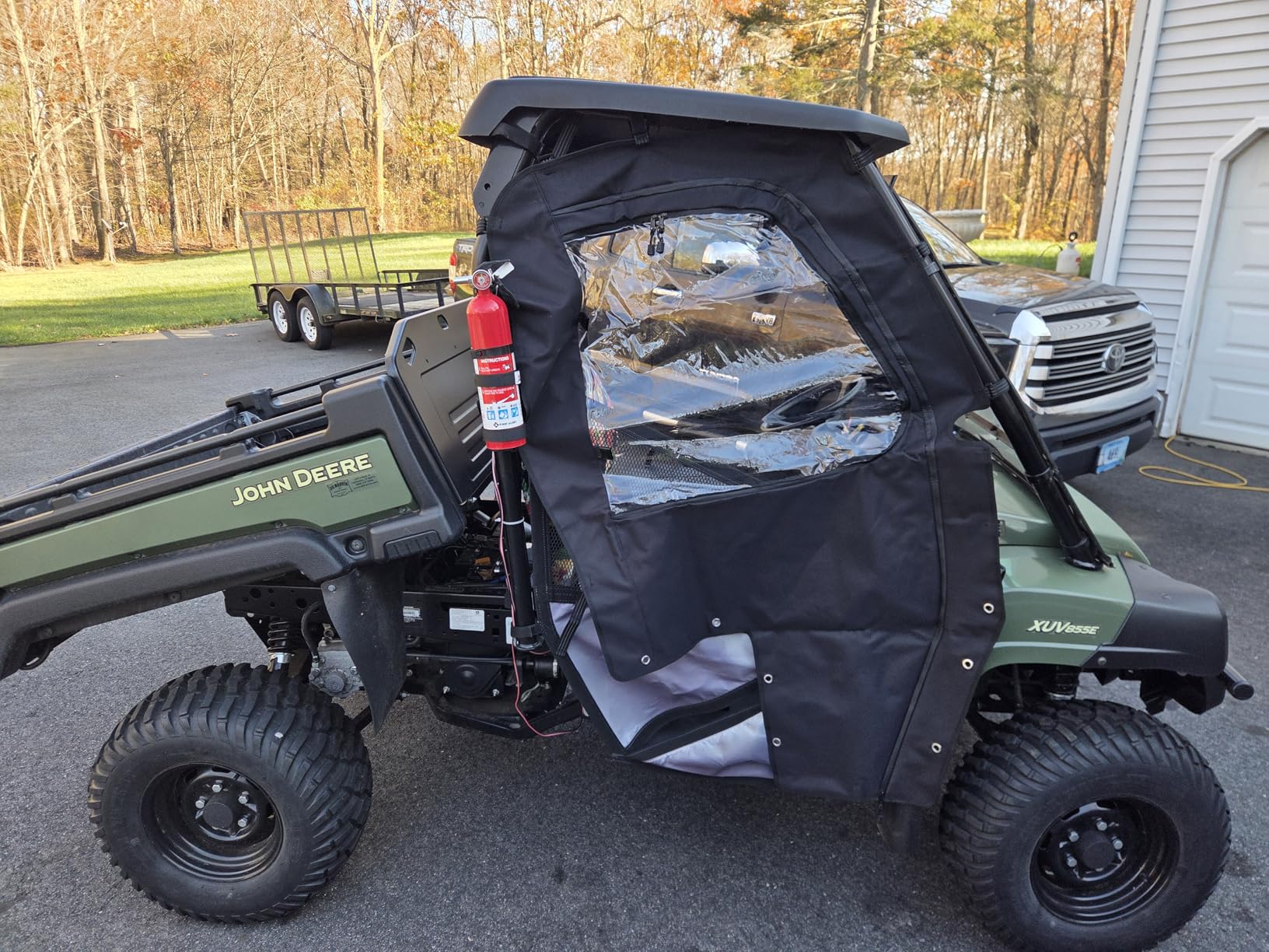 Hisun 400 Cab Enclosure - Heavy-Duty 900D Oxford & HD PVC, Windproof/Dustproof Soft Side Doors for Hisun Sector 400, Coleman UT400, Massimo MSU400 (Zipper Window, No-Drill Install) customer photo 2