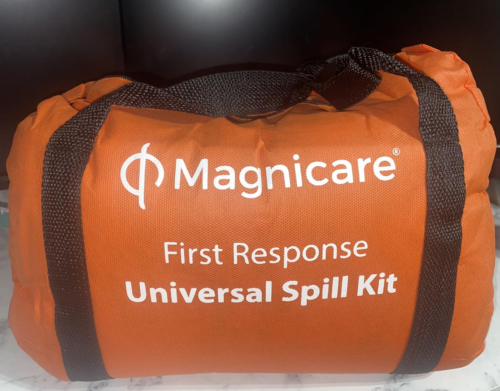 Universal Spill Kit OSHA Approved| 2 Pack - Biohazard Clean up Kit for Oil, Water & Chemicals | Absorbent Pads, Socks, PPE, Biohazard Bags in Bright Orange Duffel Bag - 2 Pack customer photo 1