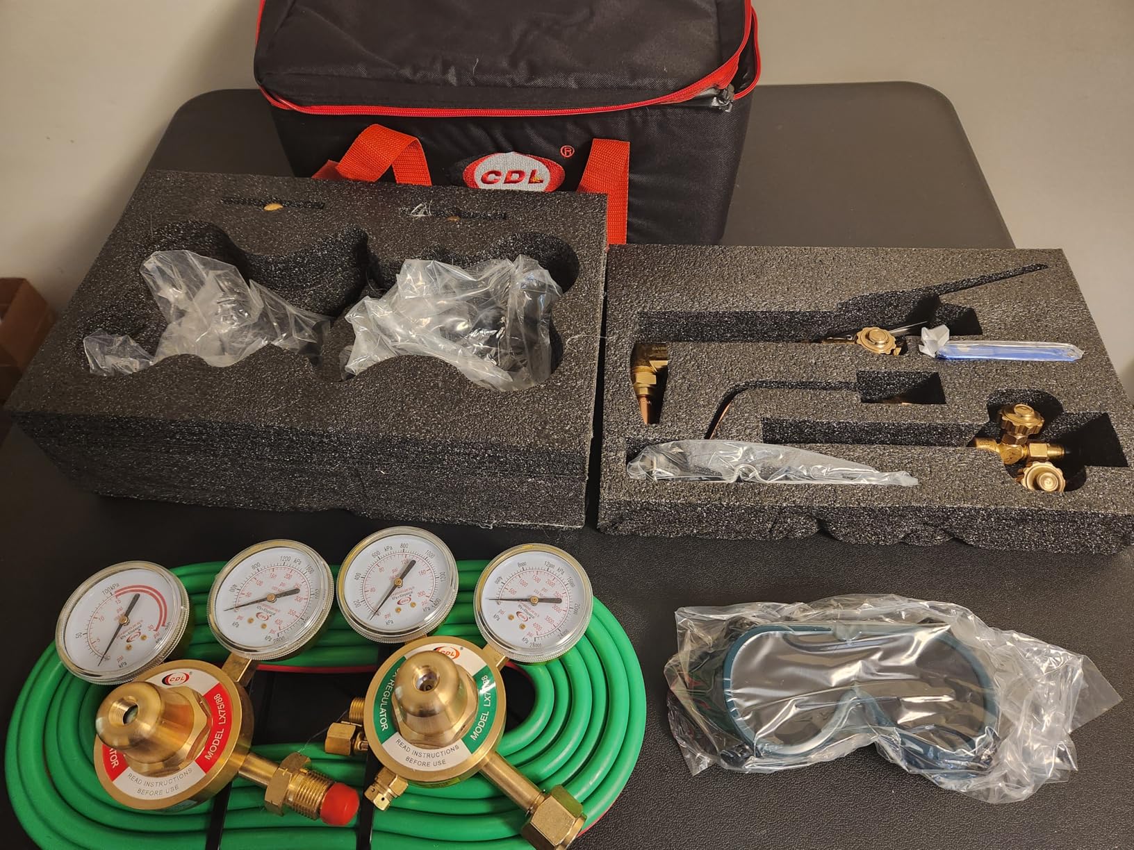 CDL Heavy Duty Oxy Acetylene Torch Kit with Check Valves | CGA540 & CGA510 Regulators, Welding & Brazing Tool, Portable Carrying Case customer photo 1