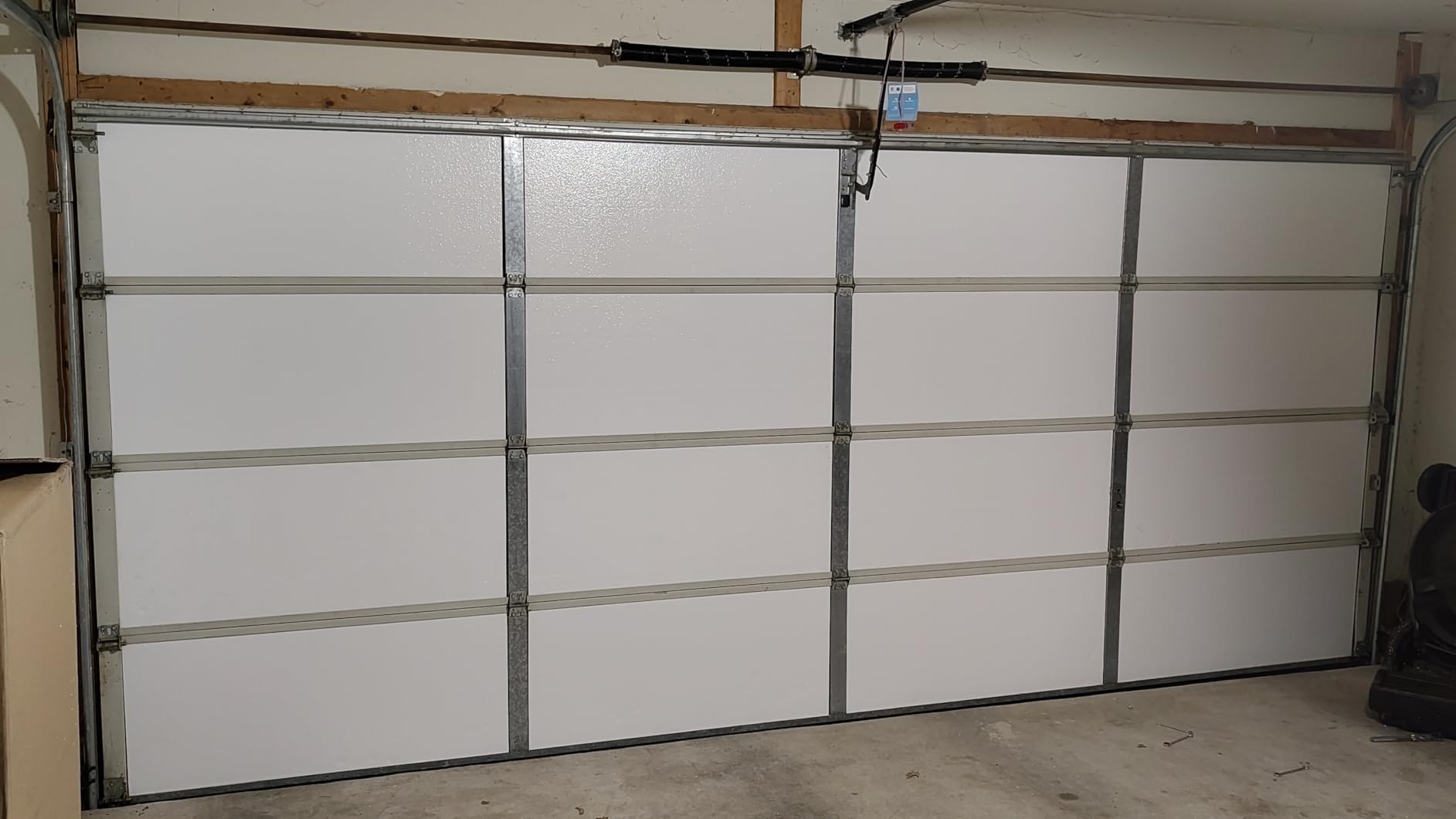 Generic Garage Door Insulation Kit, White EPS Foam Panels, 8 Pack, 1.25x20x54 Inches, R-Value 4.0, Temperature Control, Noise Reduction, DIY Installation, One Car Garage customer photo 1