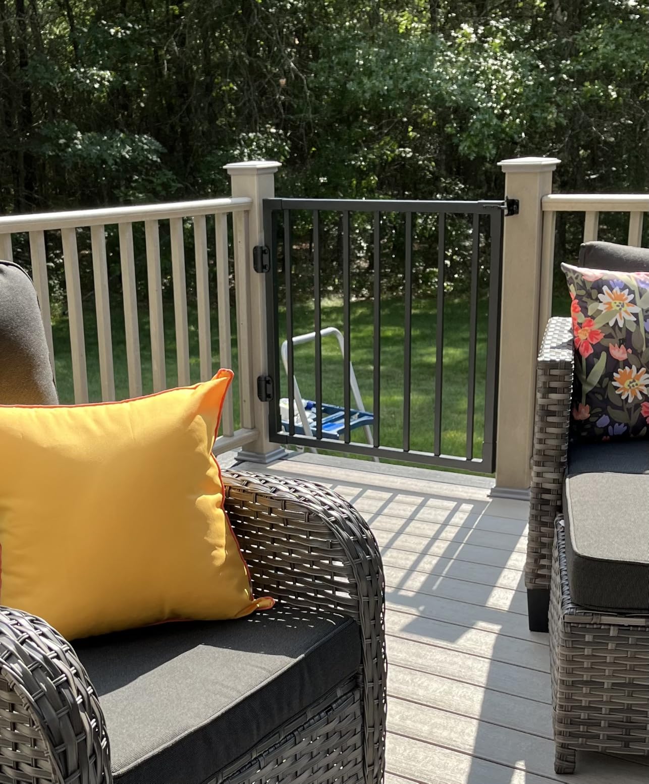 3ft x 36in Aluminum Deck Gate Kit with Self Closing Hinges & Latch | Welded Anti Sag Frame, Cut-to-Fit, AAMA 2604 Weather-Resistant Finish customer photo 1