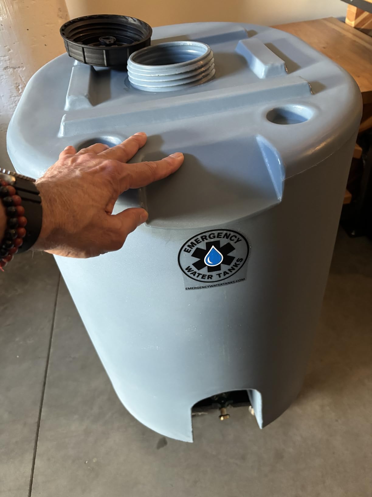 55 Gallon Stackable Emergency Water Storage Tank - Food Grade BPA-Free customer photo 1