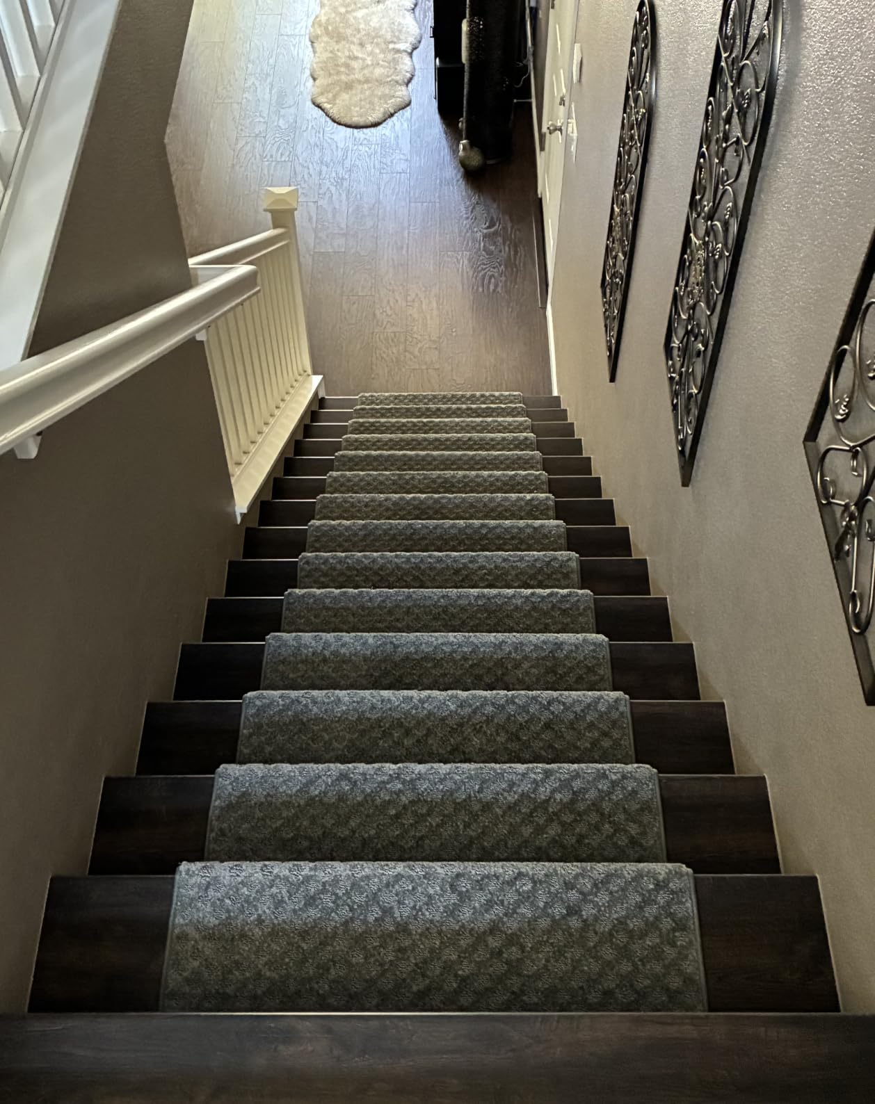 Bullnose Carpet Stair Treads for Wooden Steps Indoor 9.5