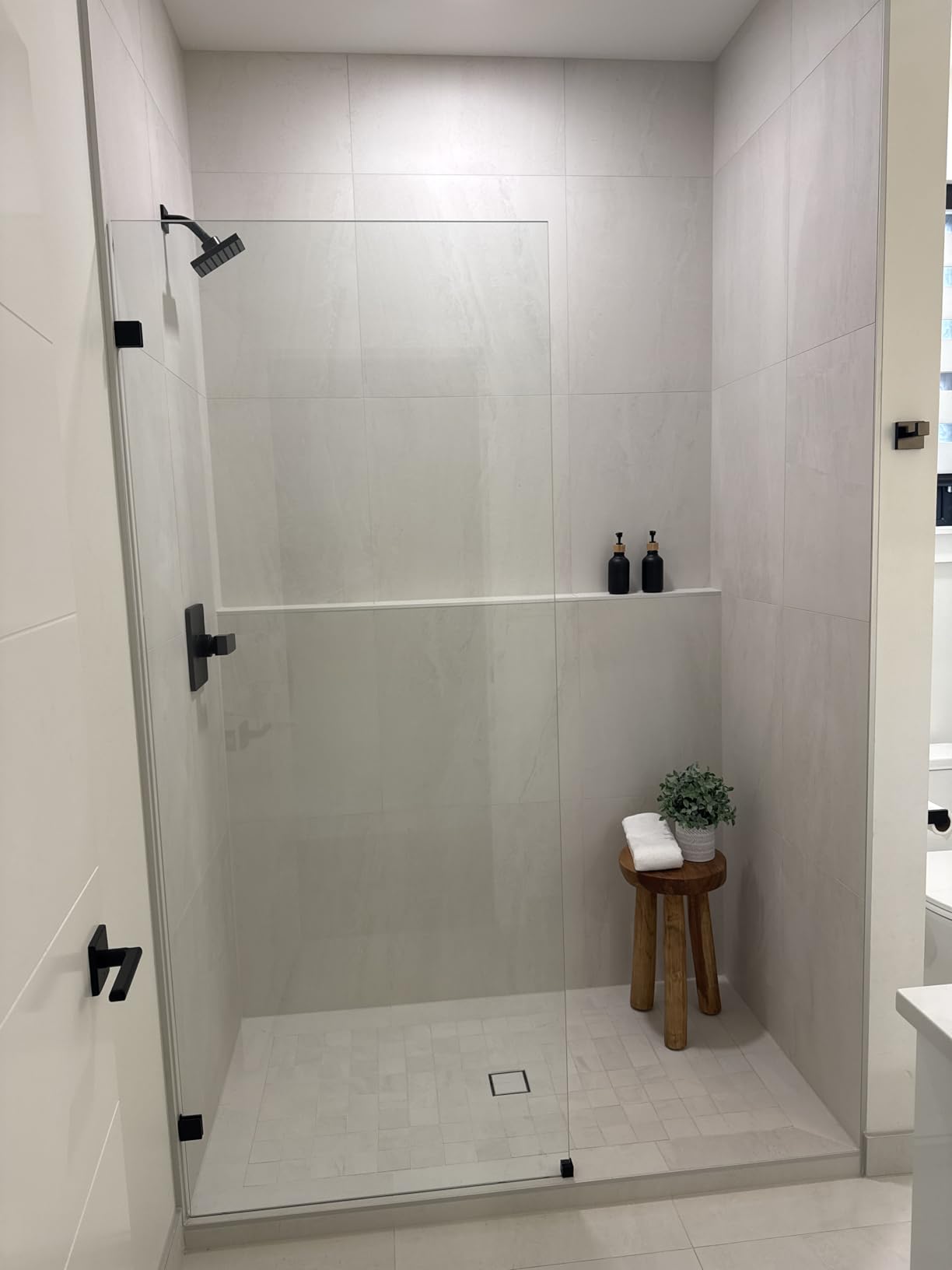 Shower Glass Panel Fixed Shower Screen, 36